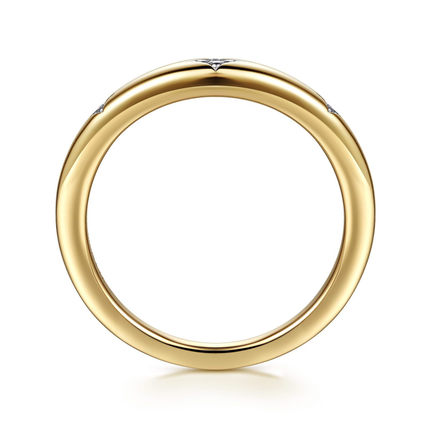 Prong Setting Diamond Anniversary Band in 14K Yellow Gold, photograph 2