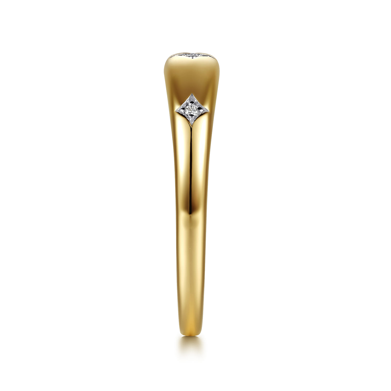 Prong Setting Diamond Anniversary Band in 14K Yellow Gold, photograph 4
