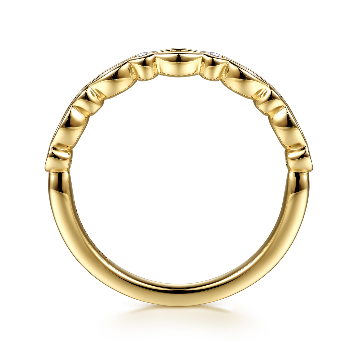 Channel Set and Diamond Anniversary Band in 14K Yellow Gold, photograph 2
