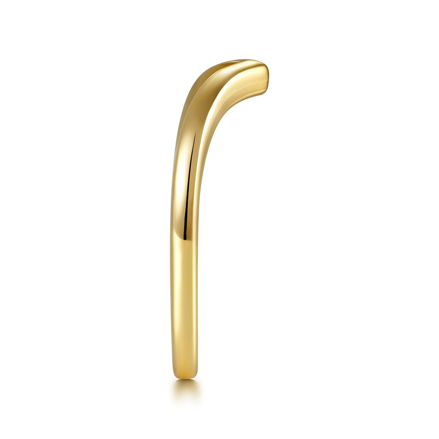 Chevron Anniversary Band in 14K Yellow Gold, photograph 4