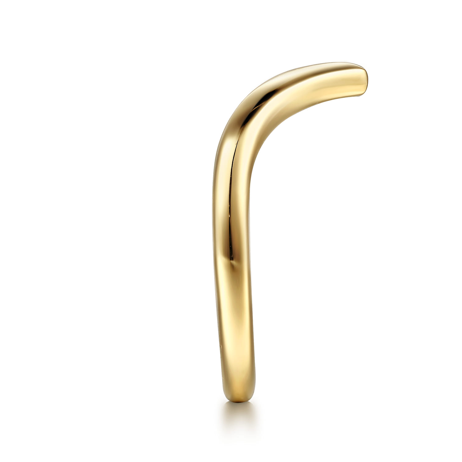 Chevron Anniversary Band in 14K Yellow Gold, photograph 4