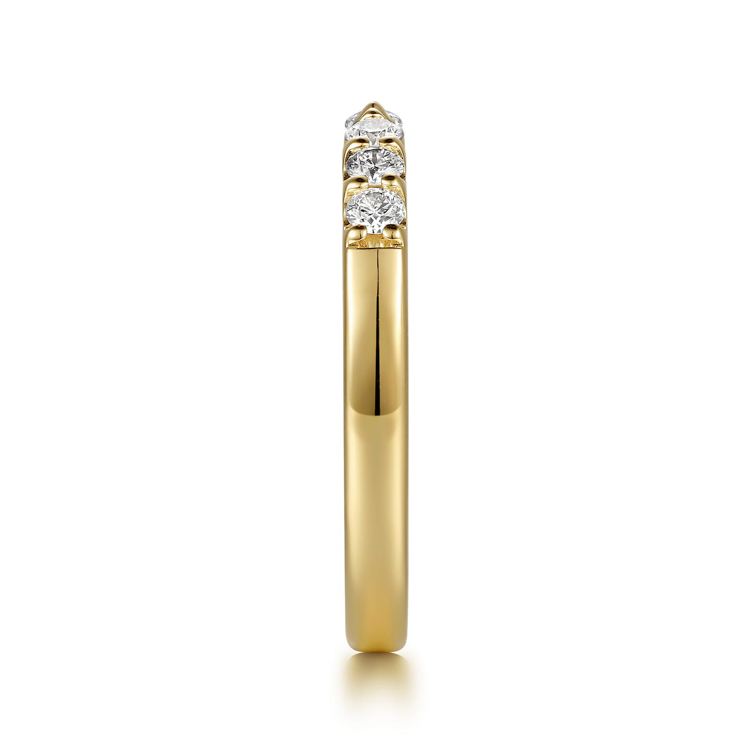 Tiger Claw Diamond Open Anniversary Band in 14K Yellow Gold, photograph 4