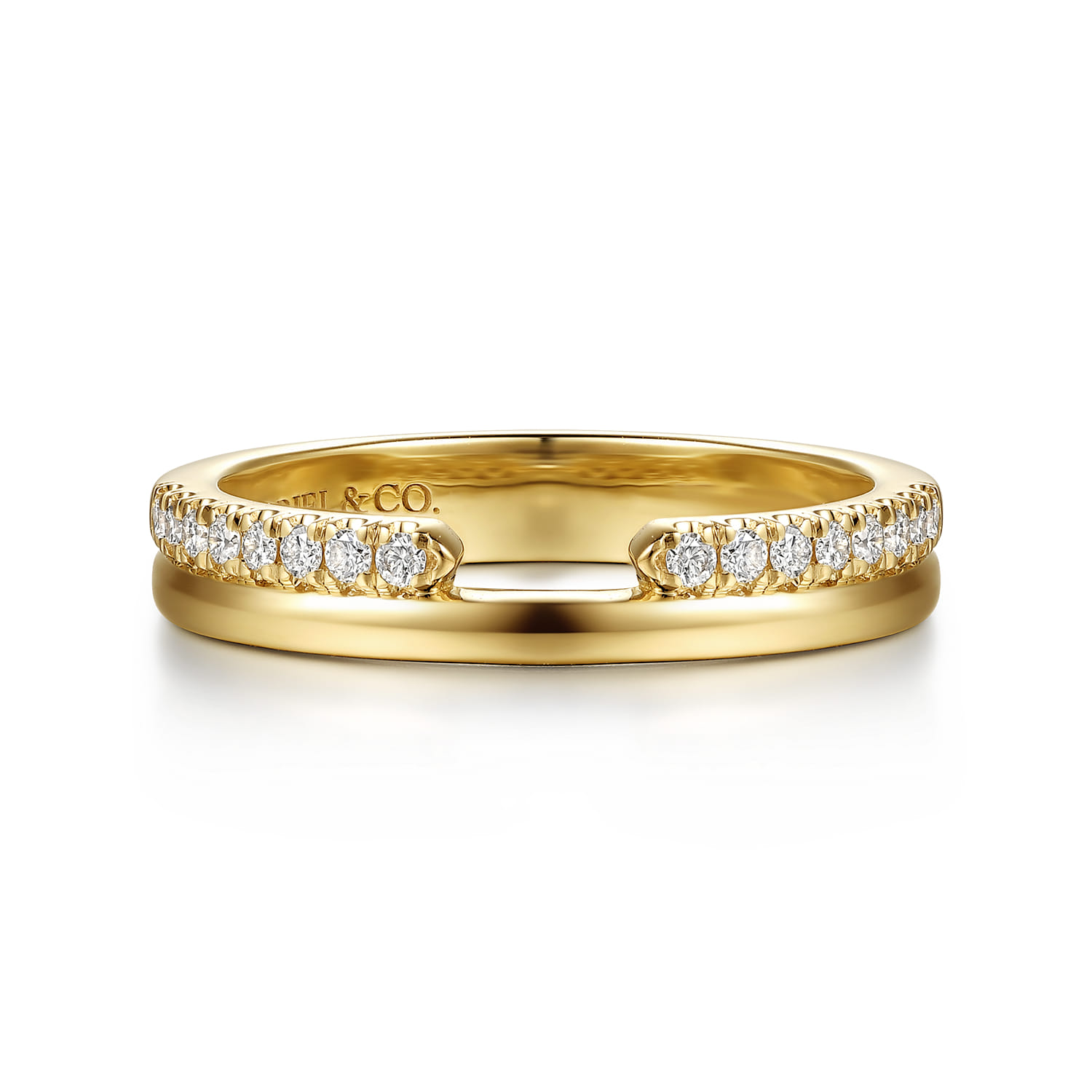 French Pave Diamond Open Anniversary Band