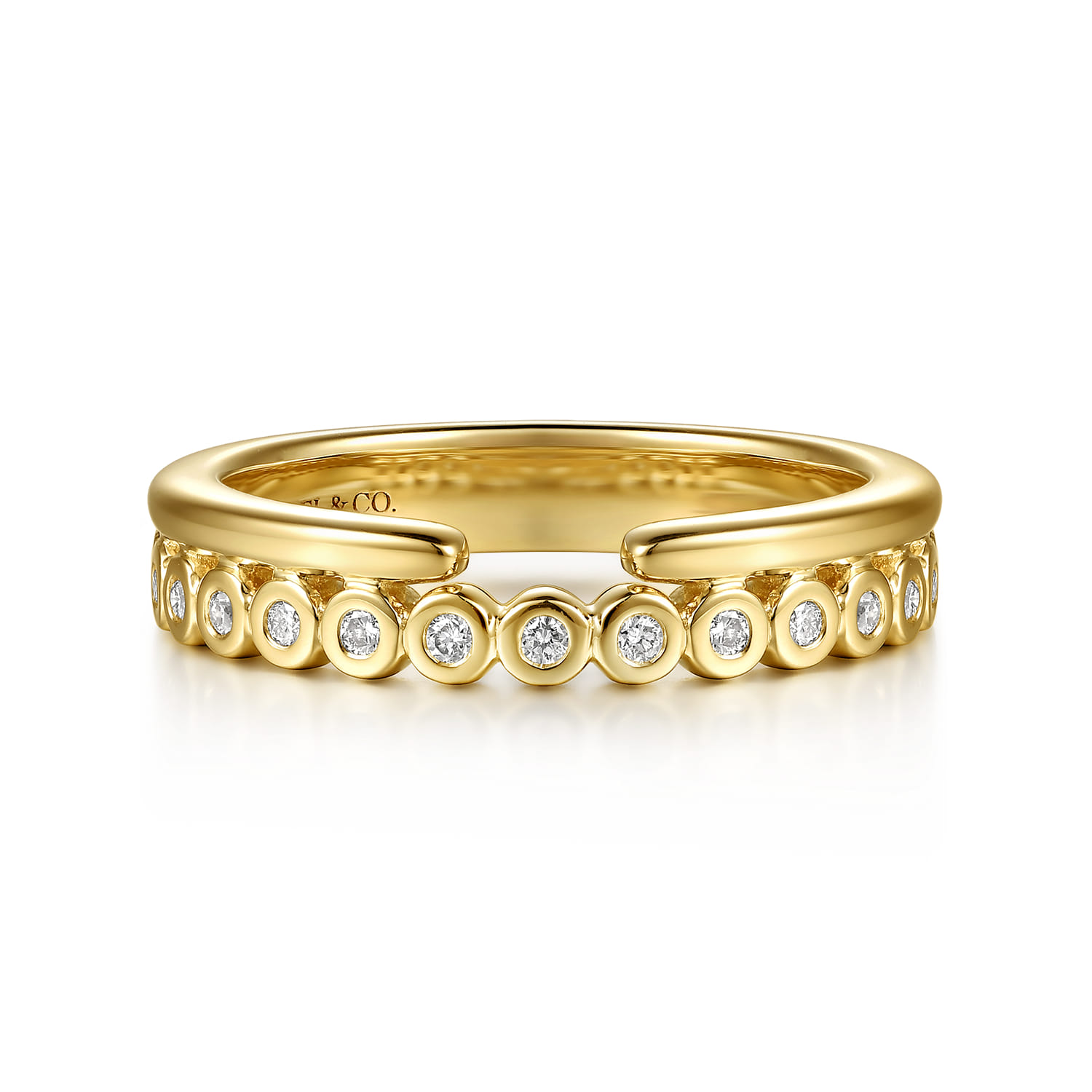 Bezel Setting Diamond Open Anniversary Band