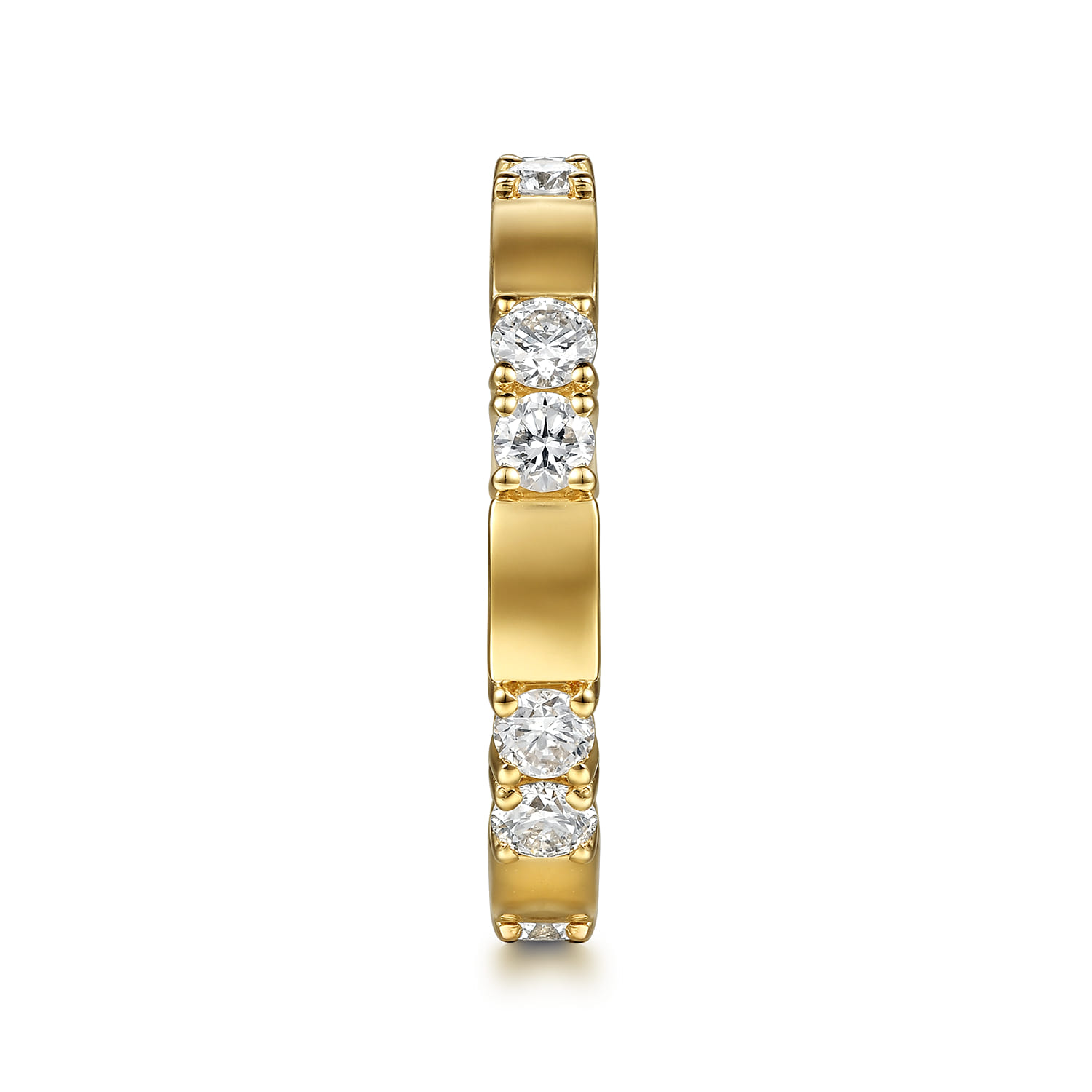Prong Setting Diamond Eternity Band in 14K Yellow Gold, photograph 4