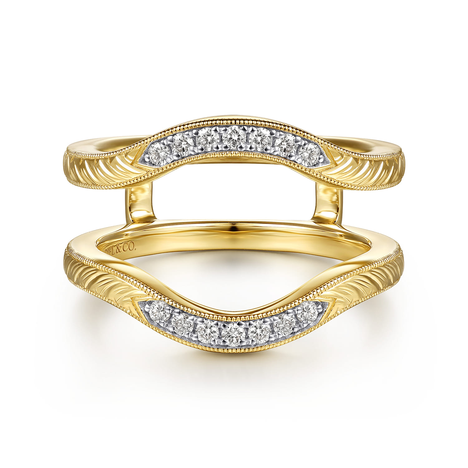 Vintage Inspired Beads Setting Diamond Ring Enhancer