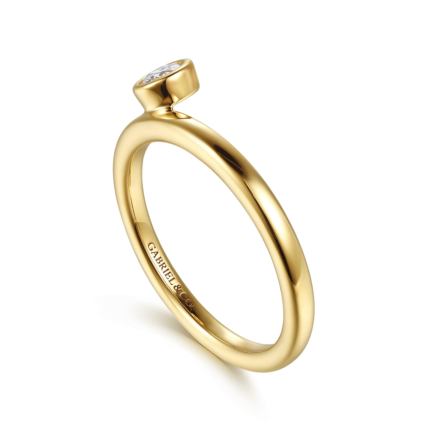 Bezel Setting Diamond Ring Enhancer in 14K Yellow Gold, photograph 3