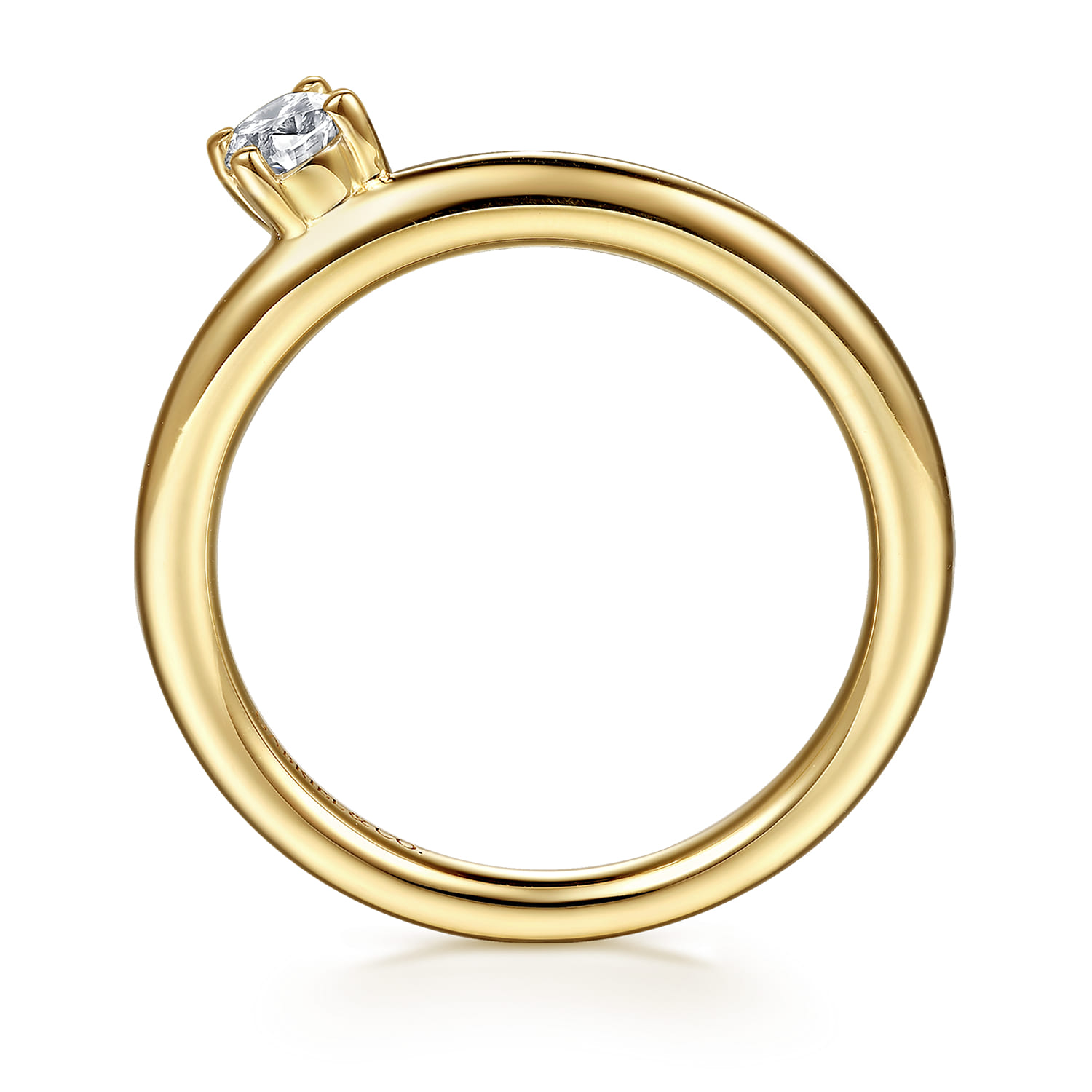Prong Set Diamond Ring Enhancer in 14K Yellow Gold, photograph 2