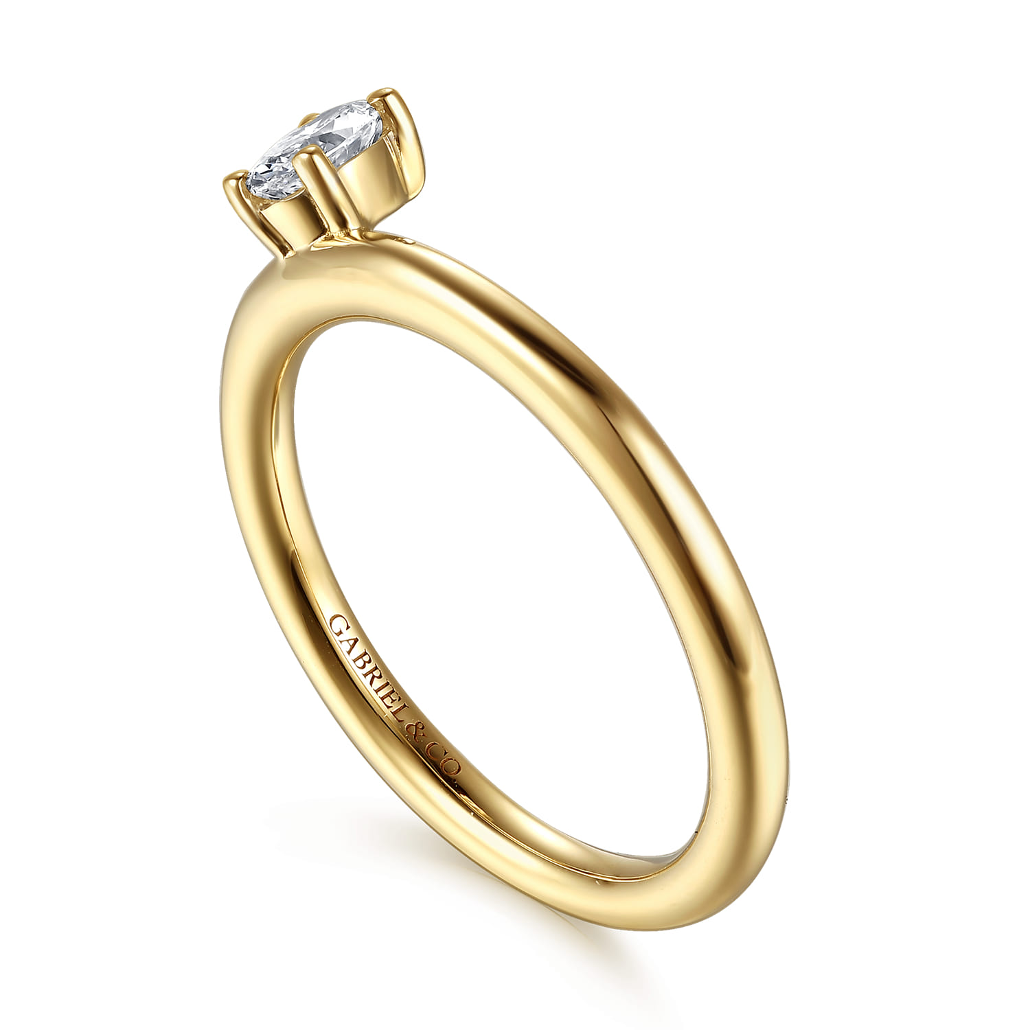 Prong Set Diamond Ring Enhancer in 14K Yellow Gold, photograph 3