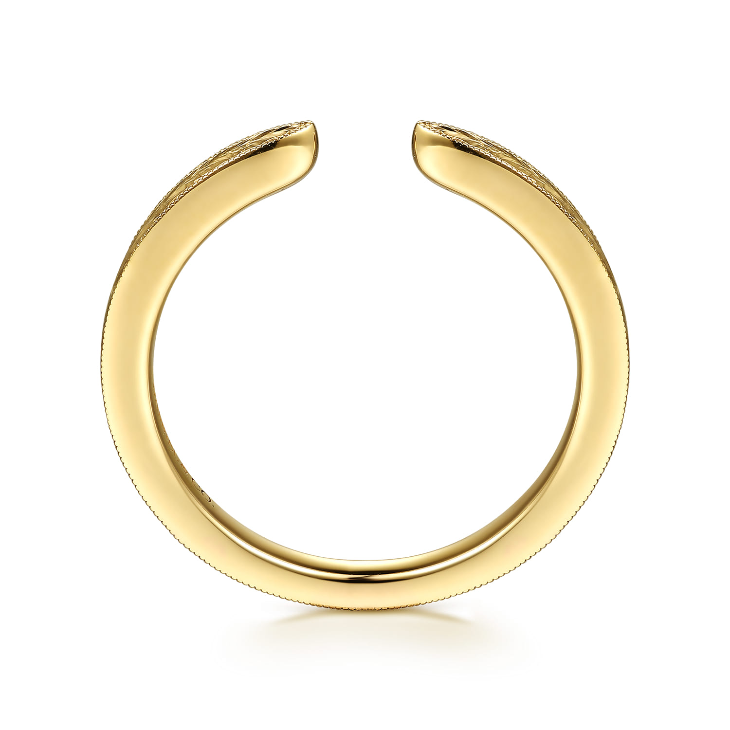 Vintage Inspired Open Eternity Band in 14K Yellow Gold, photograph 2