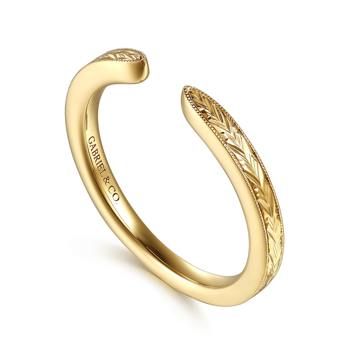 Vintage Inspired Open Eternity Band in 14K Yellow Gold, photograph 3