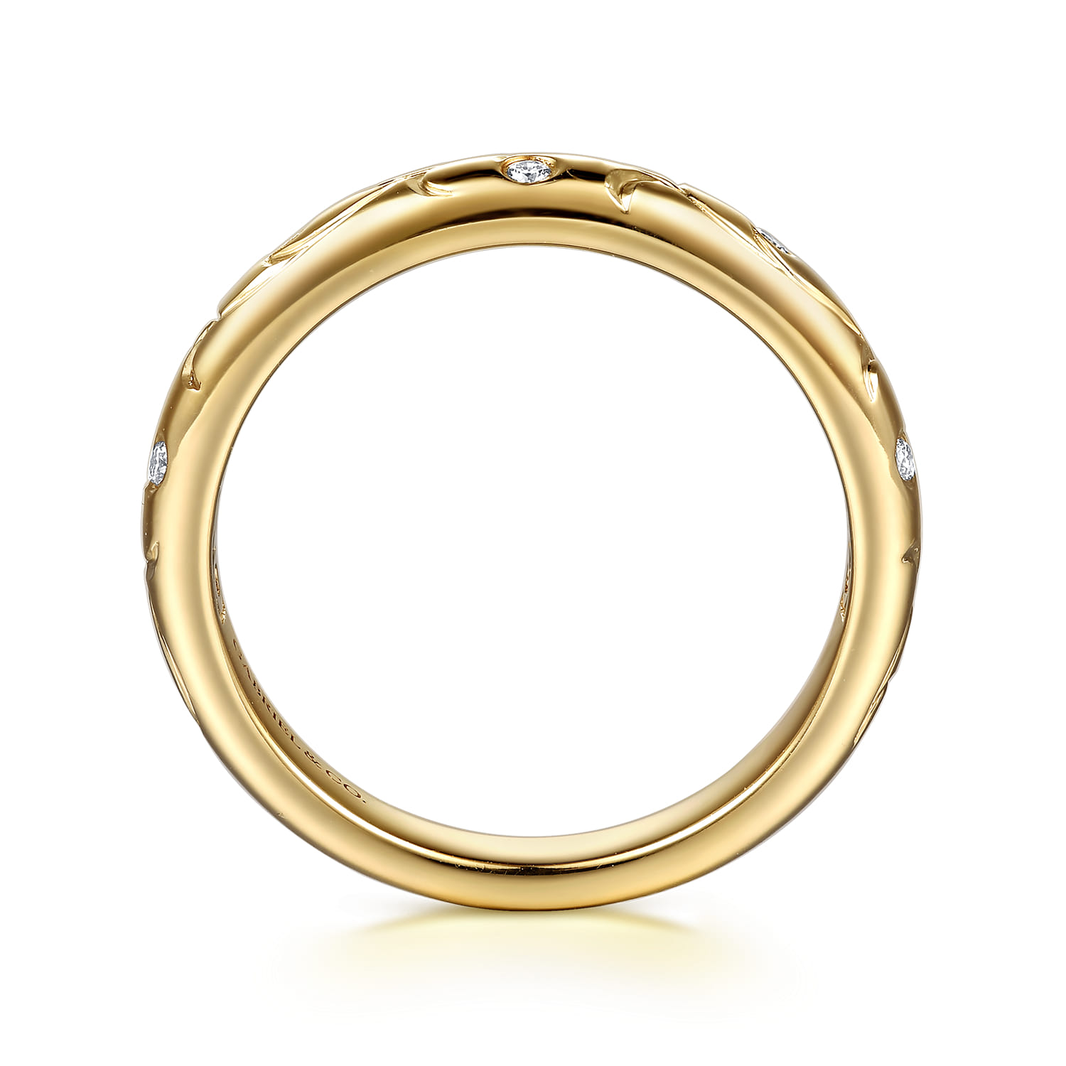 Prong Set Diamond Anniversary Band in 14K Yellow Gold, photograph 2
