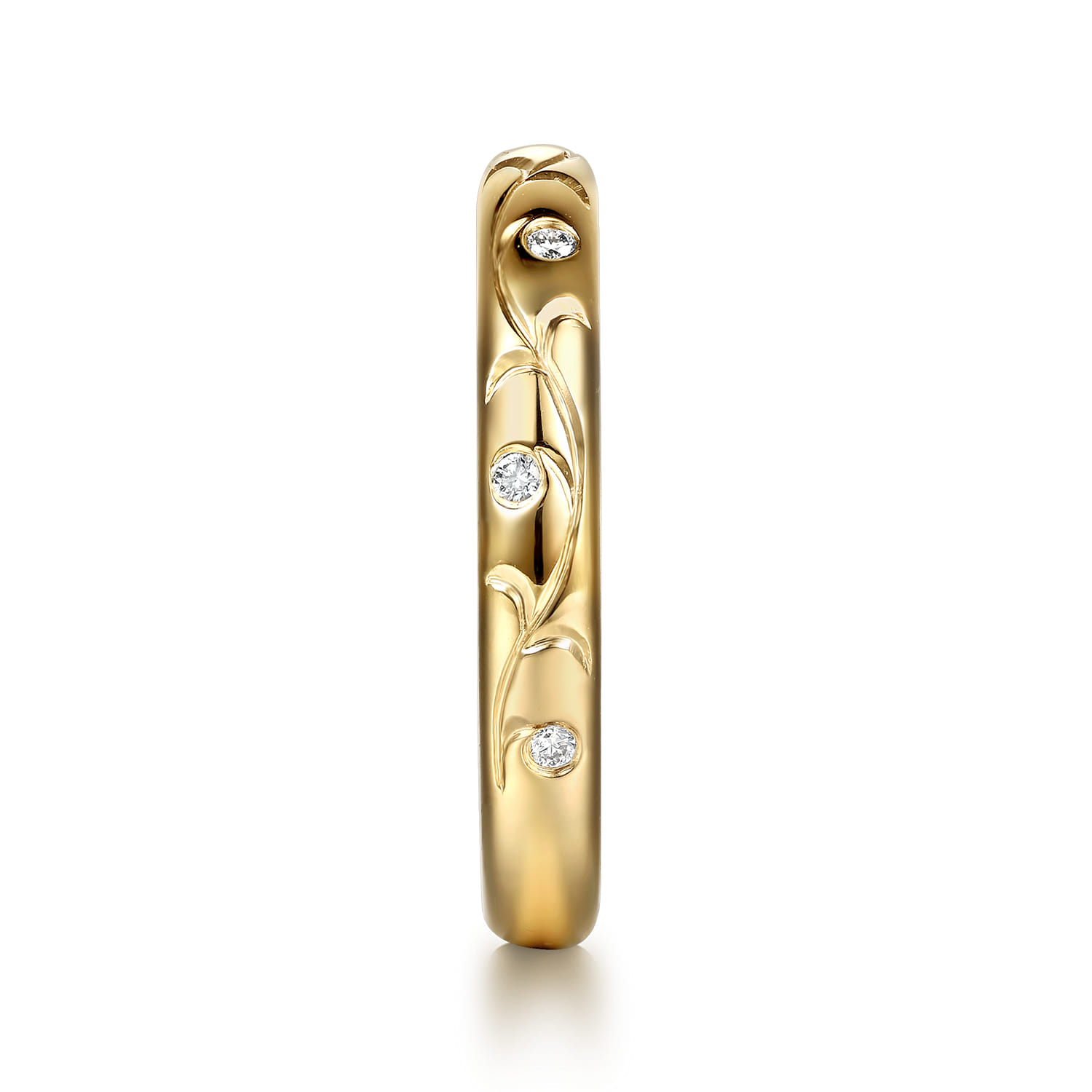 Prong Set Diamond Anniversary Band in 14K Yellow Gold, photograph 4
