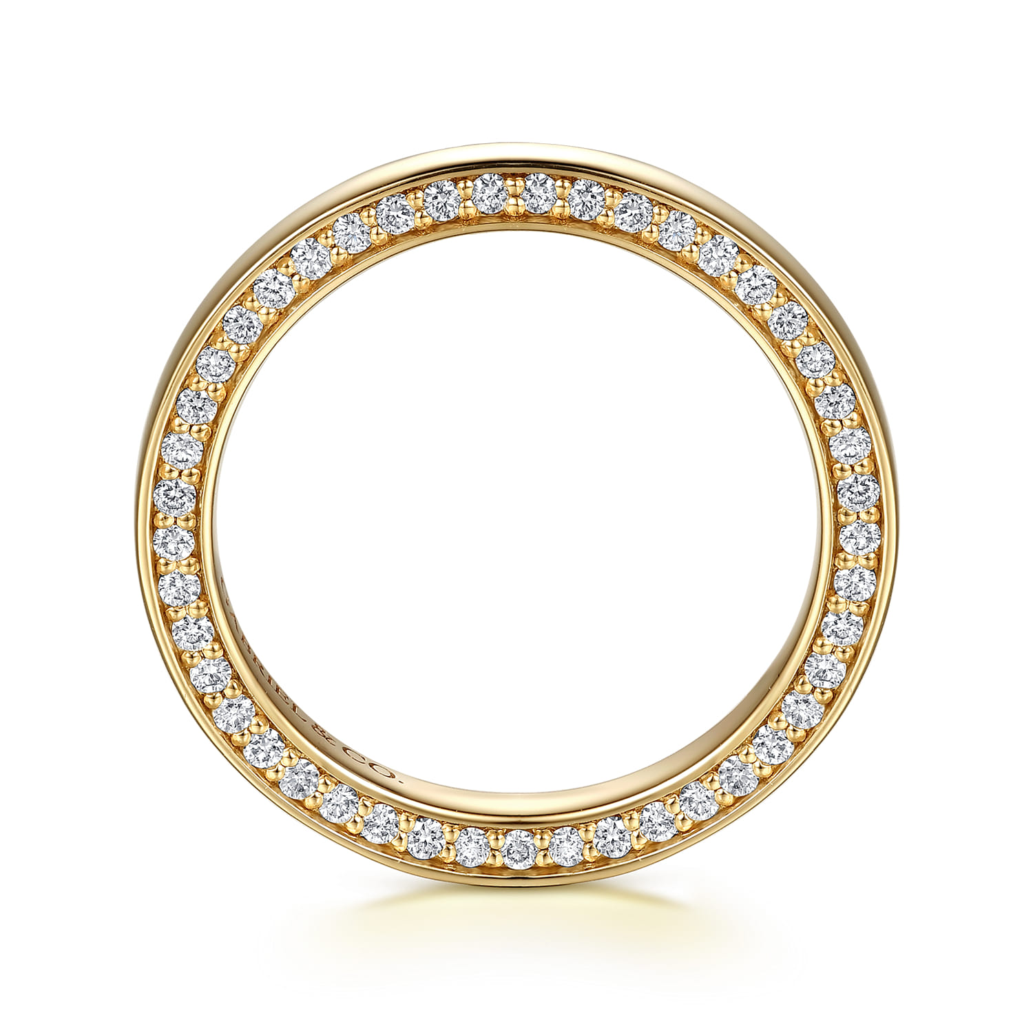 Prong Setting Diamond Eternity Band in 14K Yellow Gold, photograph 2