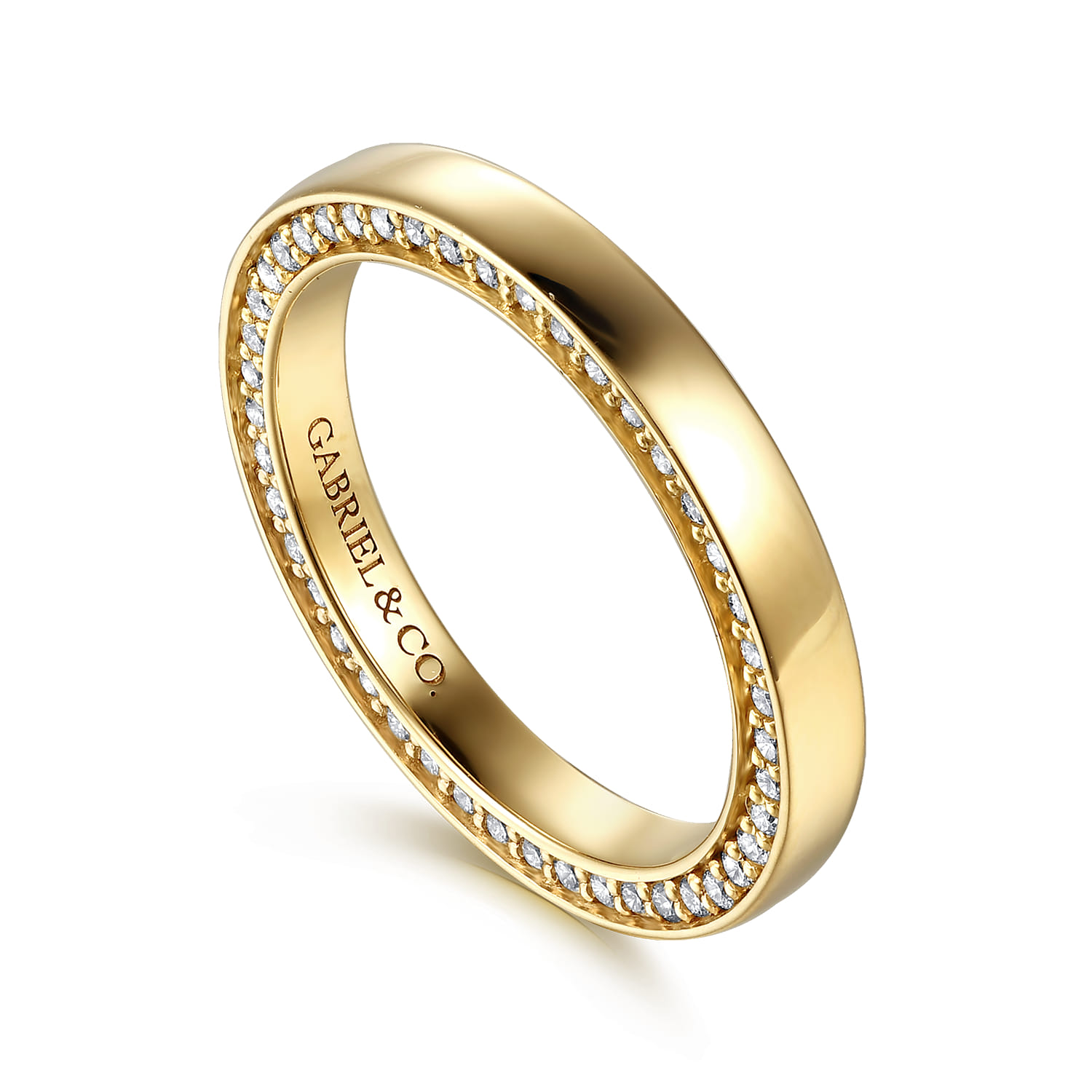 Prong Setting Diamond Eternity Band in 14K Yellow Gold, photograph 3