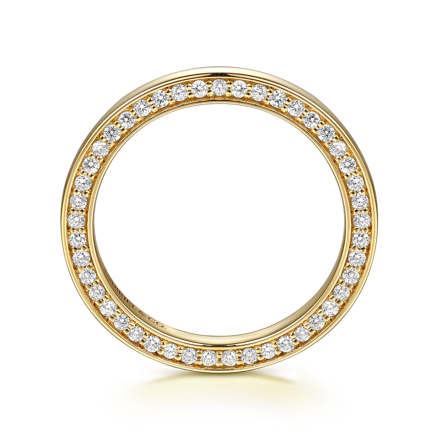 Prong Setting Diamond Eternity Band in 14K Yellow Gold, photograph 2
