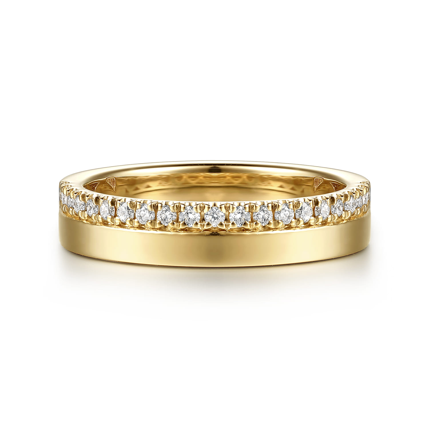 French Pave Diamond Anniversary Band