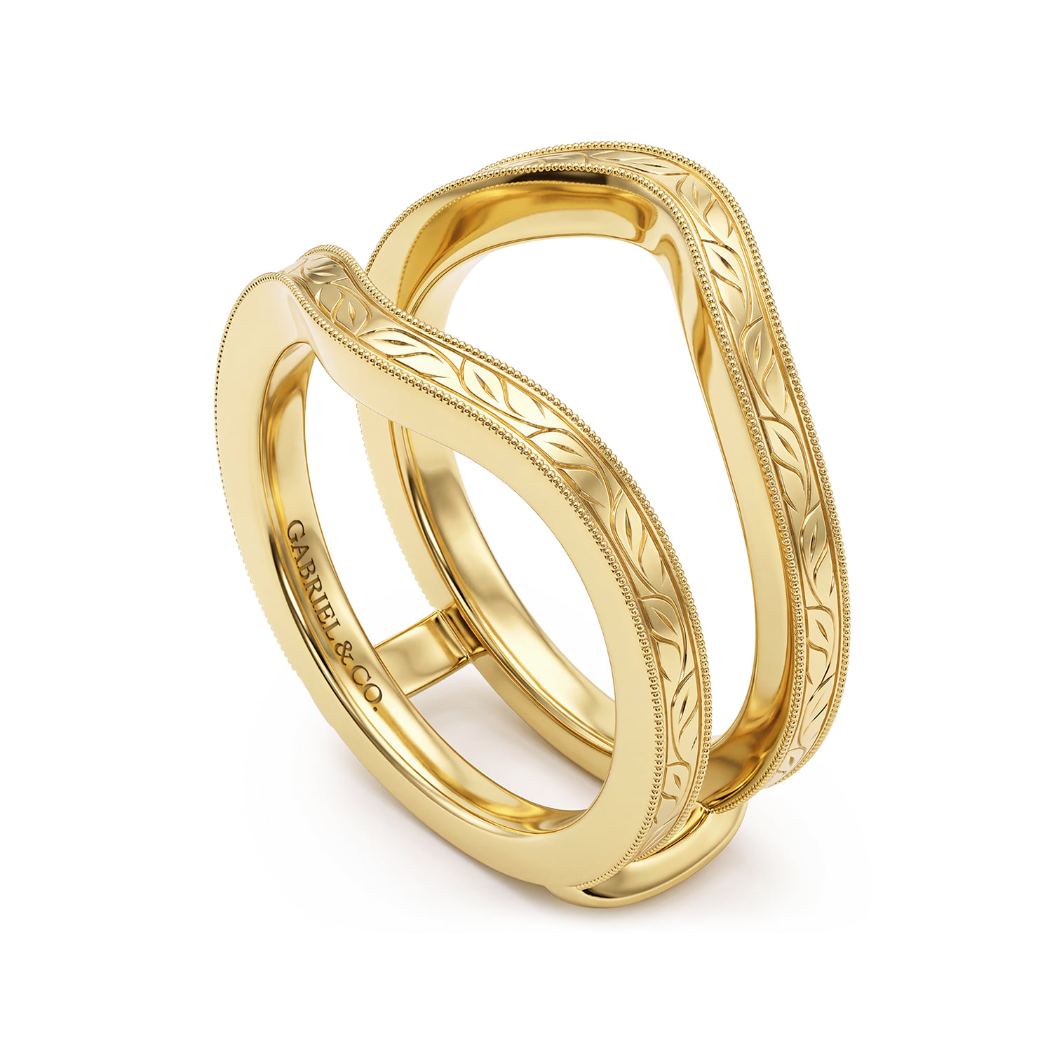Vintage Inspired Ring Enhancer in 14K Yellow Gold, photograph 3