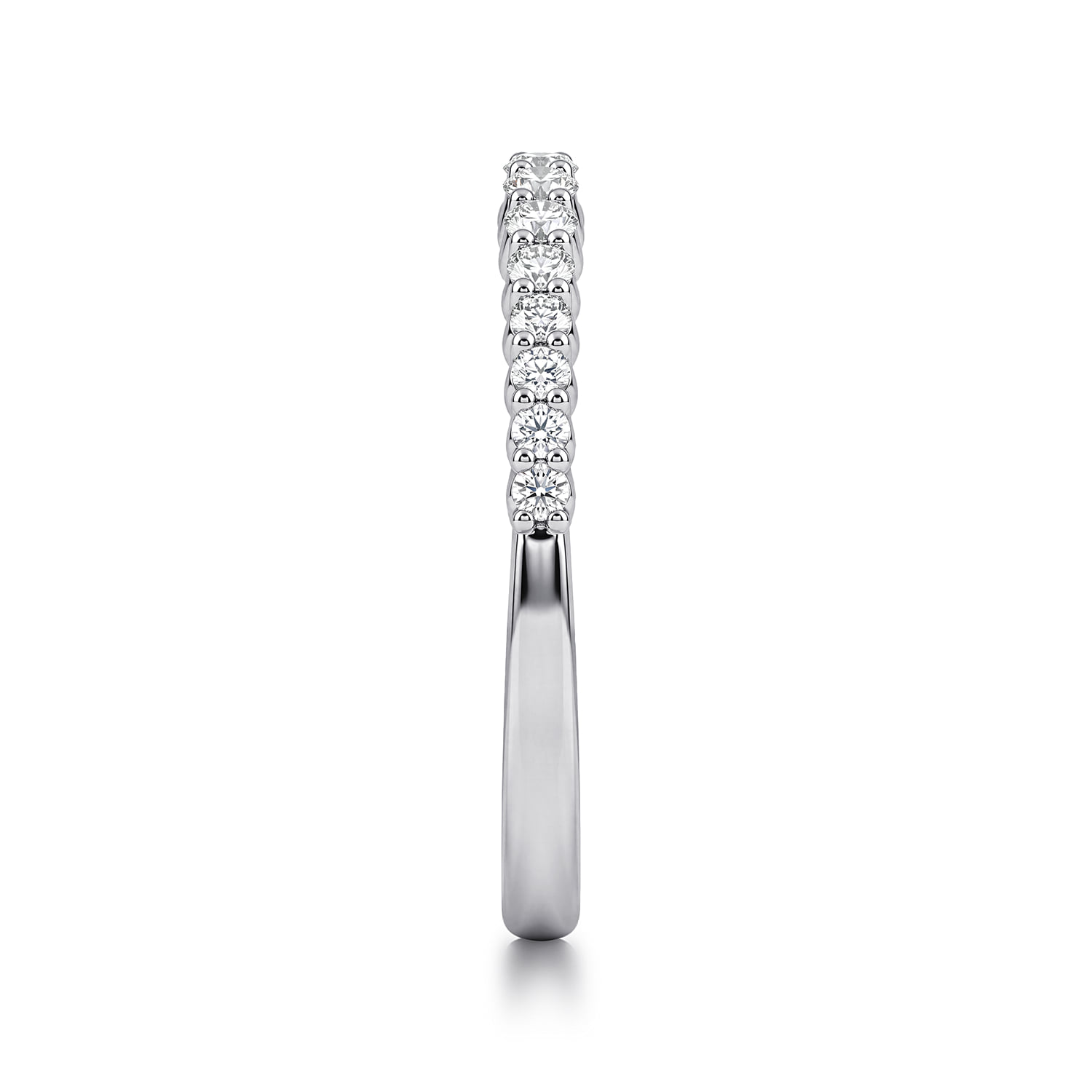 Prong Set Diamond Anniversary Band in 14K White Gold, photograph 4