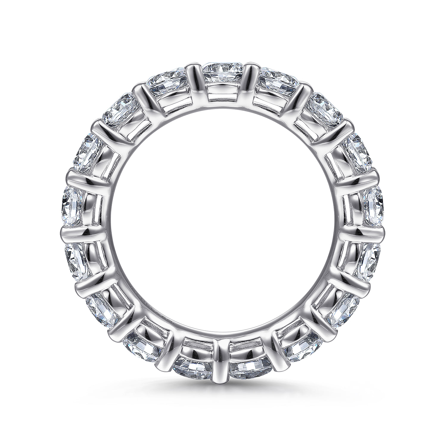 Shared Prong Diamond Eternity Band in 14K White Gold, photograph 2