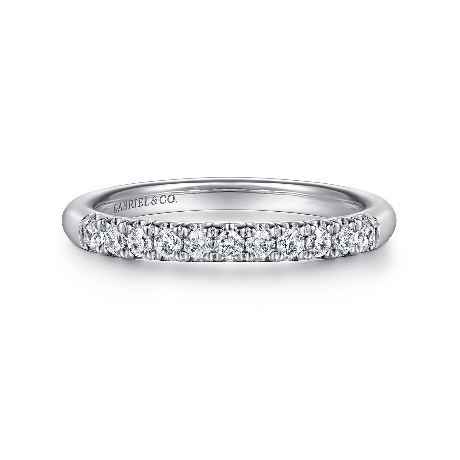 11 Stone French Pave Diamond Wedding Band