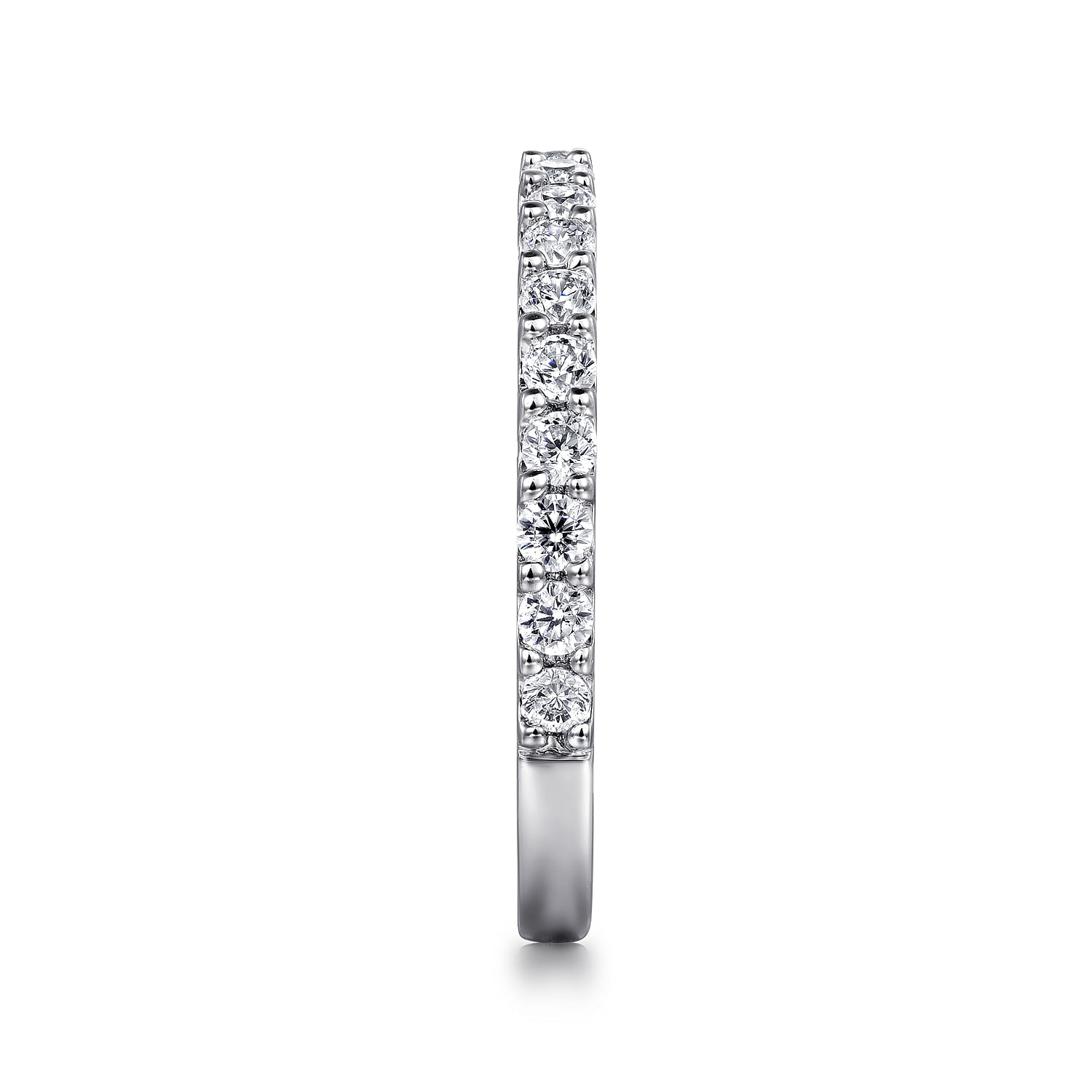 Shared Prong Diamond Wedding Band in Platinum, photograph 4