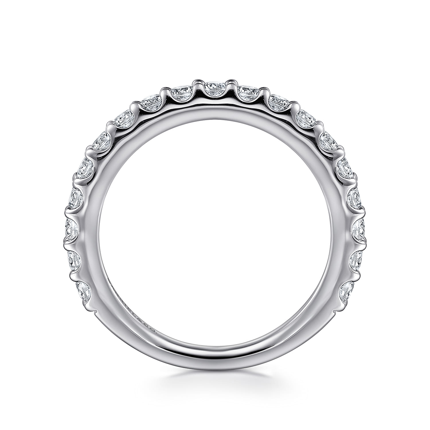 Diamond Wedding Band in Platinum, photograph 2