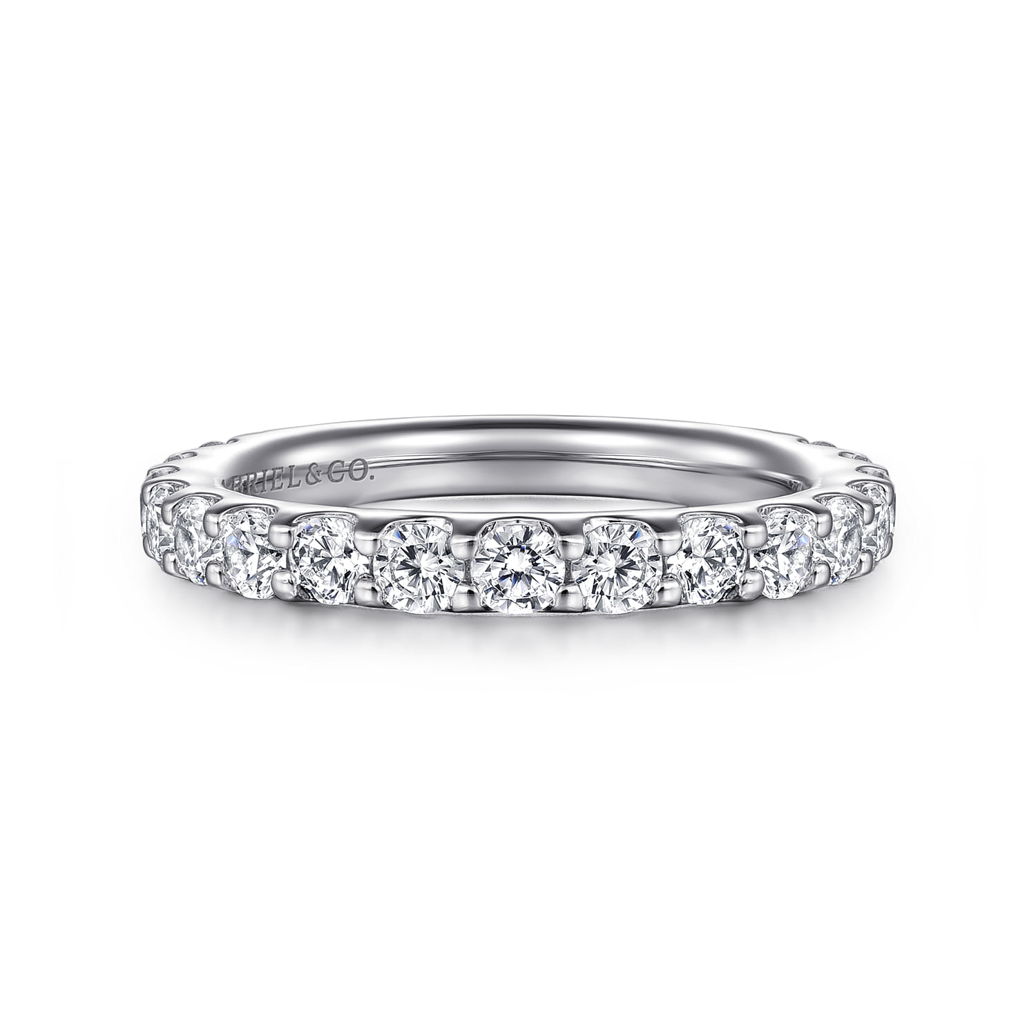 Shared Prong Diamond Wedding Band