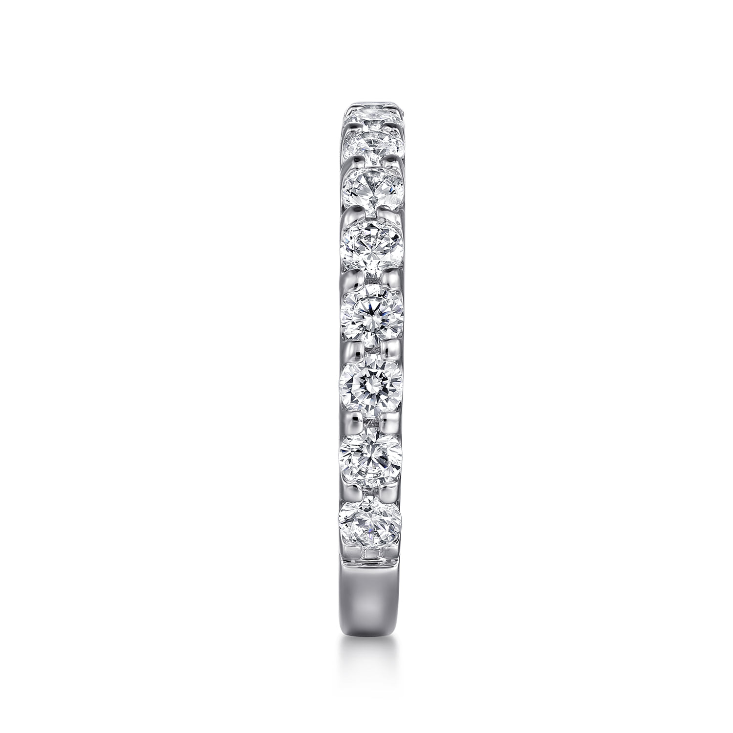 Shared Prong Diamond Wedding Band in Platinum, photograph 4