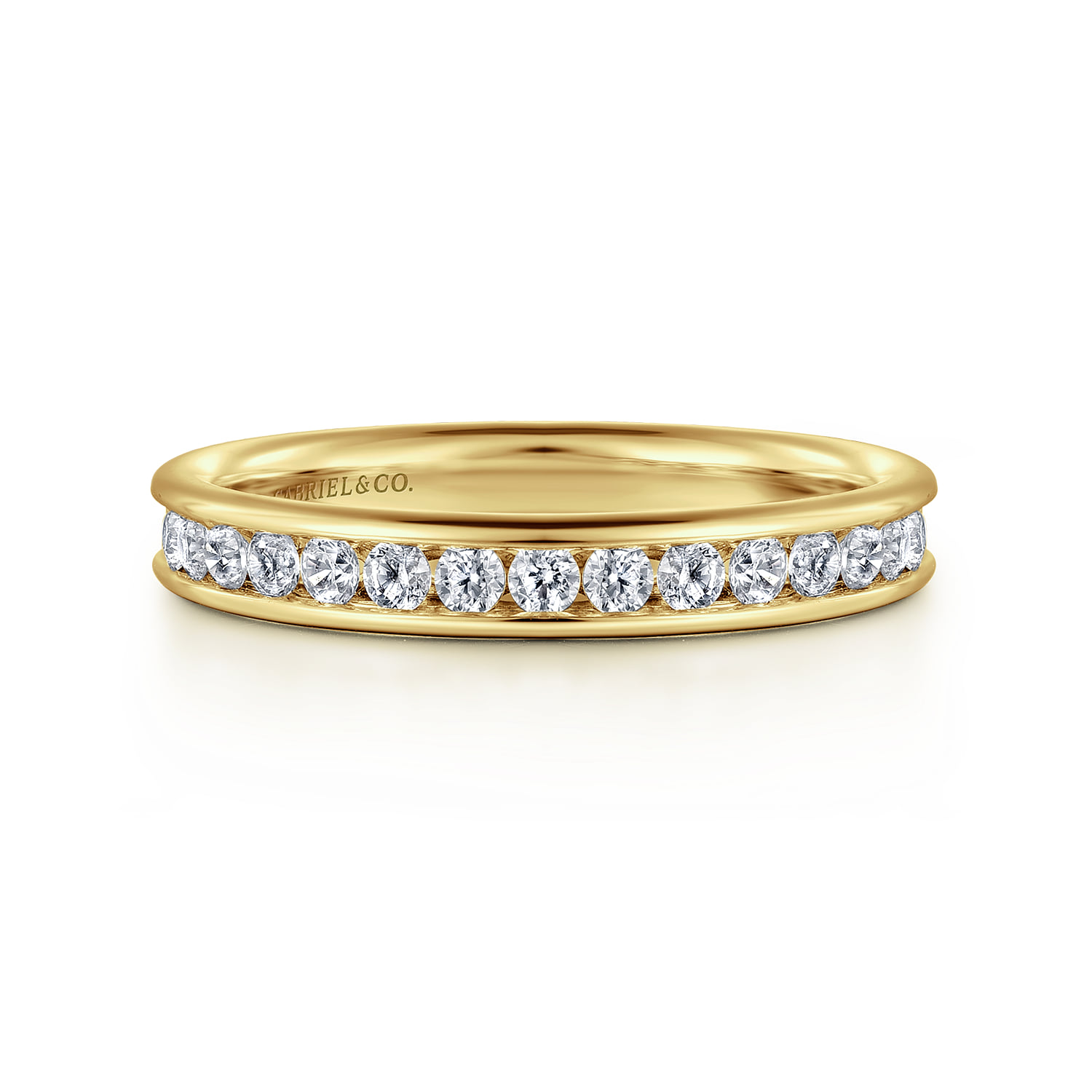 Channel Set Diamond Wedding Band