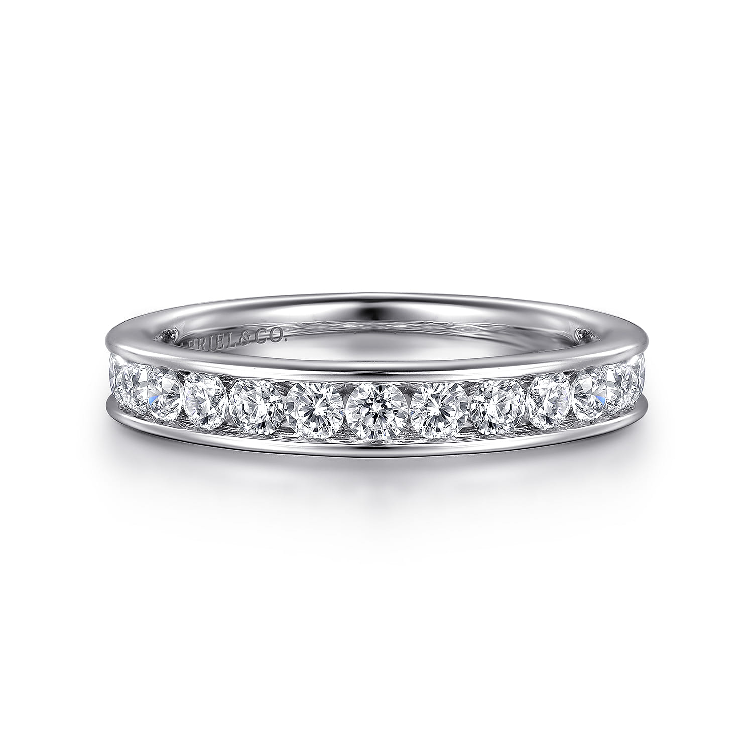 Channel Set Diamond Wedding Band