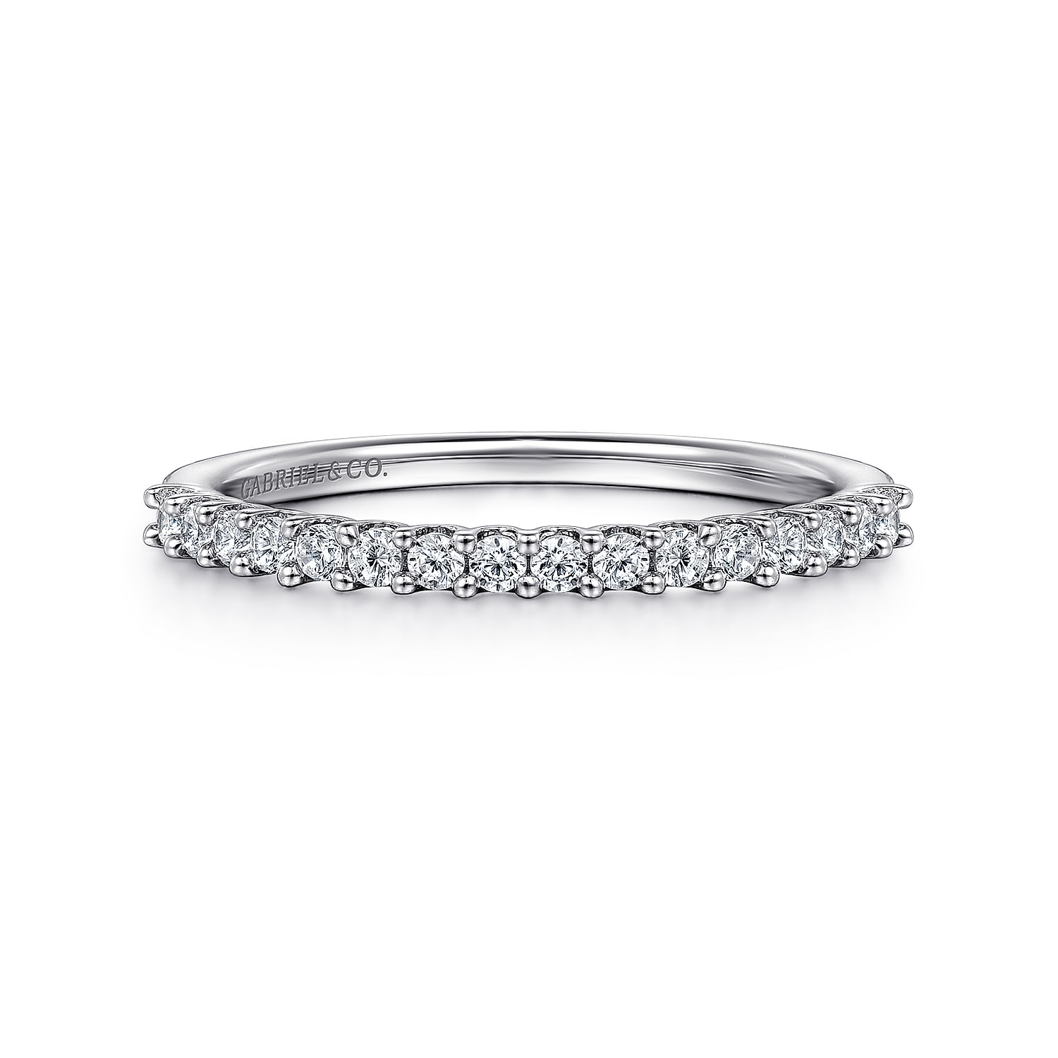 Shared Prong Set Diamond Wedding Band