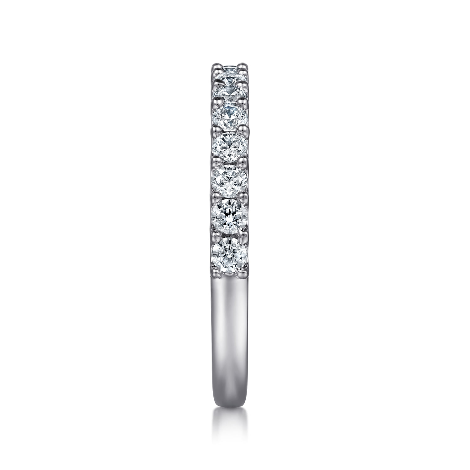 Shared Prong Set Diamond Wedding Band in Platinum, photograph 4