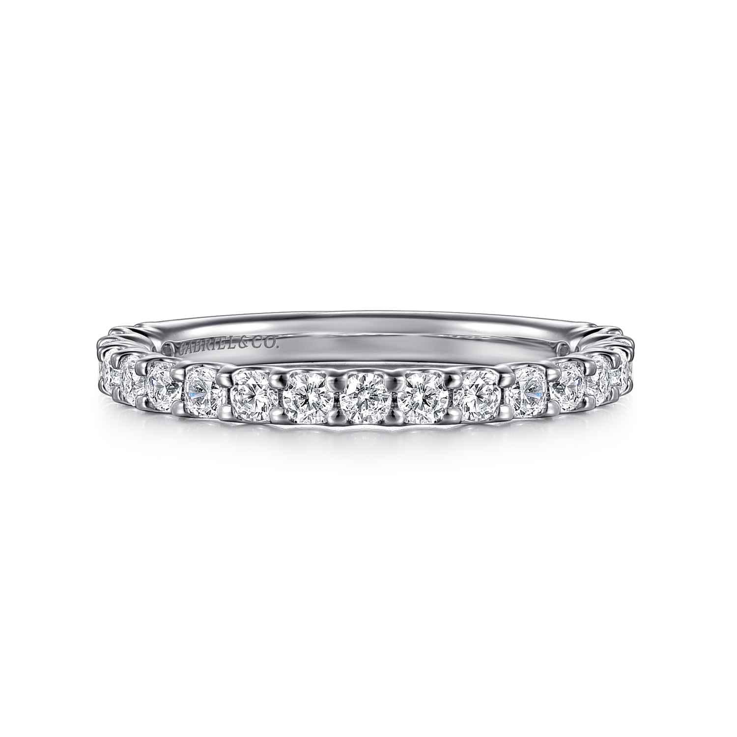 Shared Prong Set Diamond Wedding Band