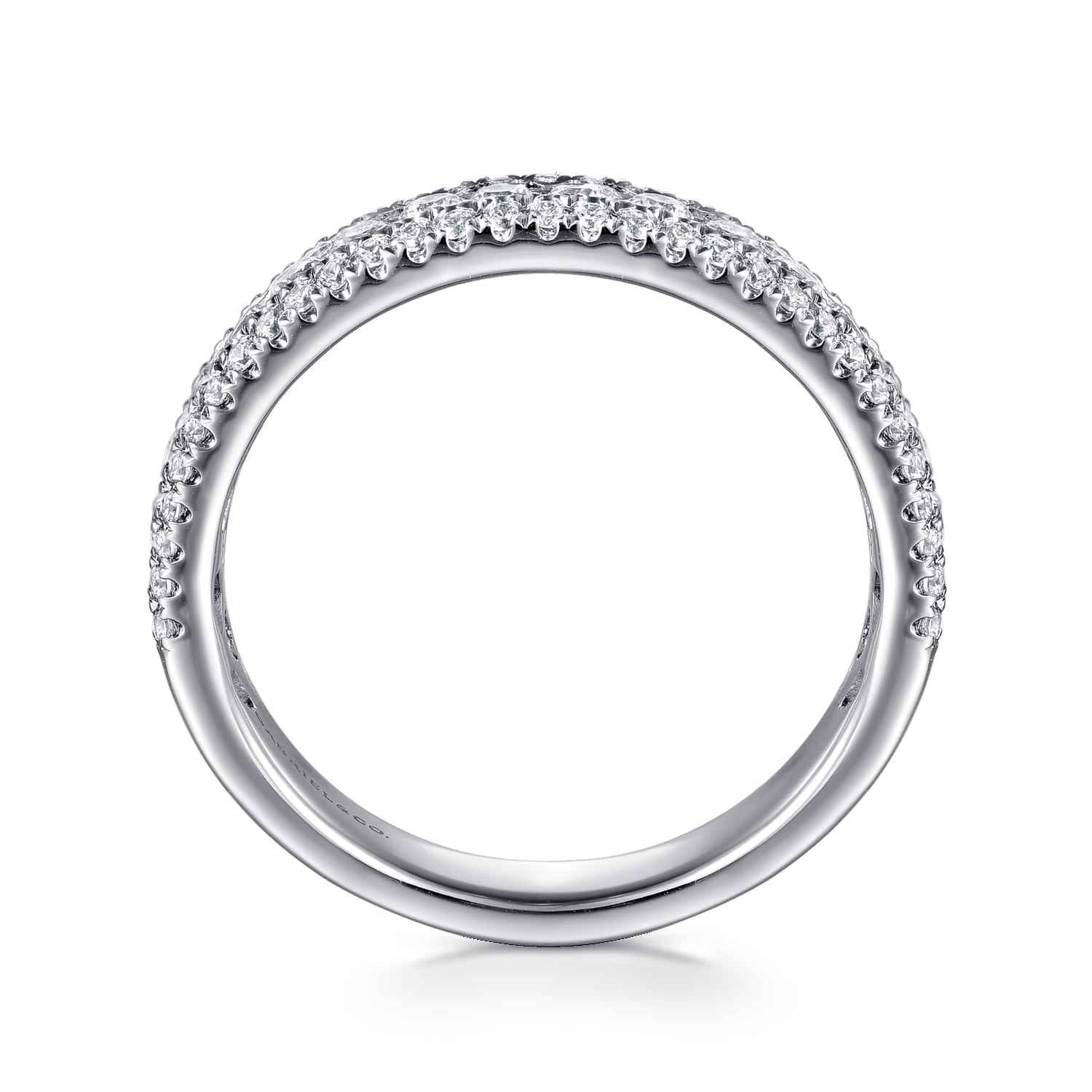Wide Diamond Anniversary Band in Platinum, photograph 2