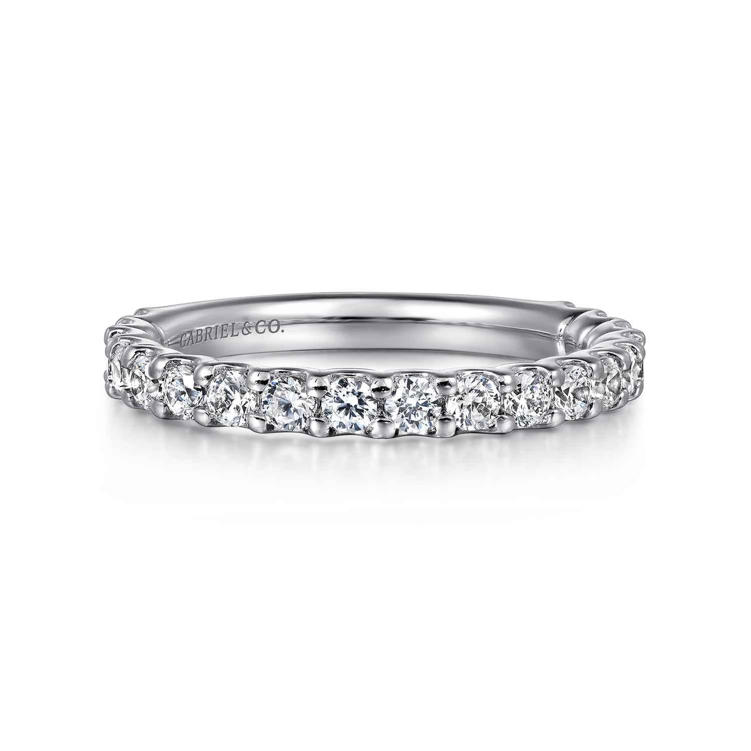 French Pave Diamond Wedding Band