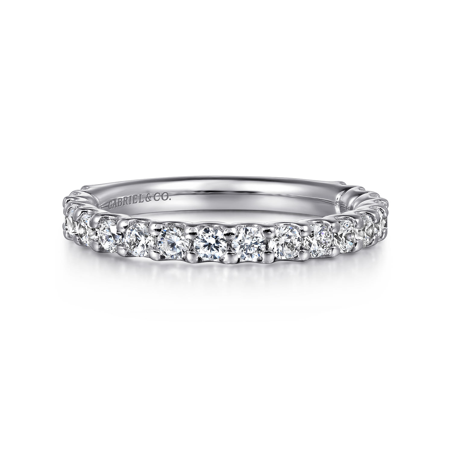 French Pave Diamond Wedding Band