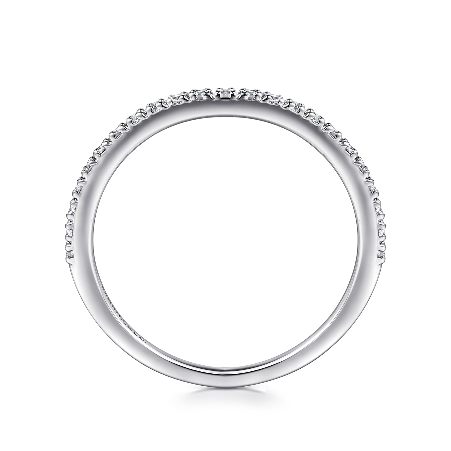 Prong Set Diamond Wedding Band in Platinum, photograph 2
