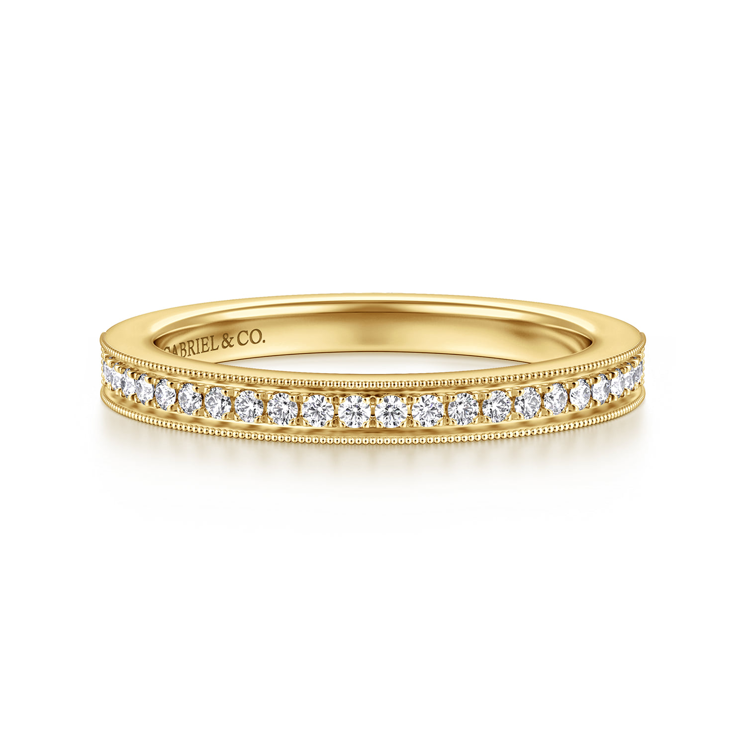 Vintage Inspired Micro Pave Diamond Wedding Band