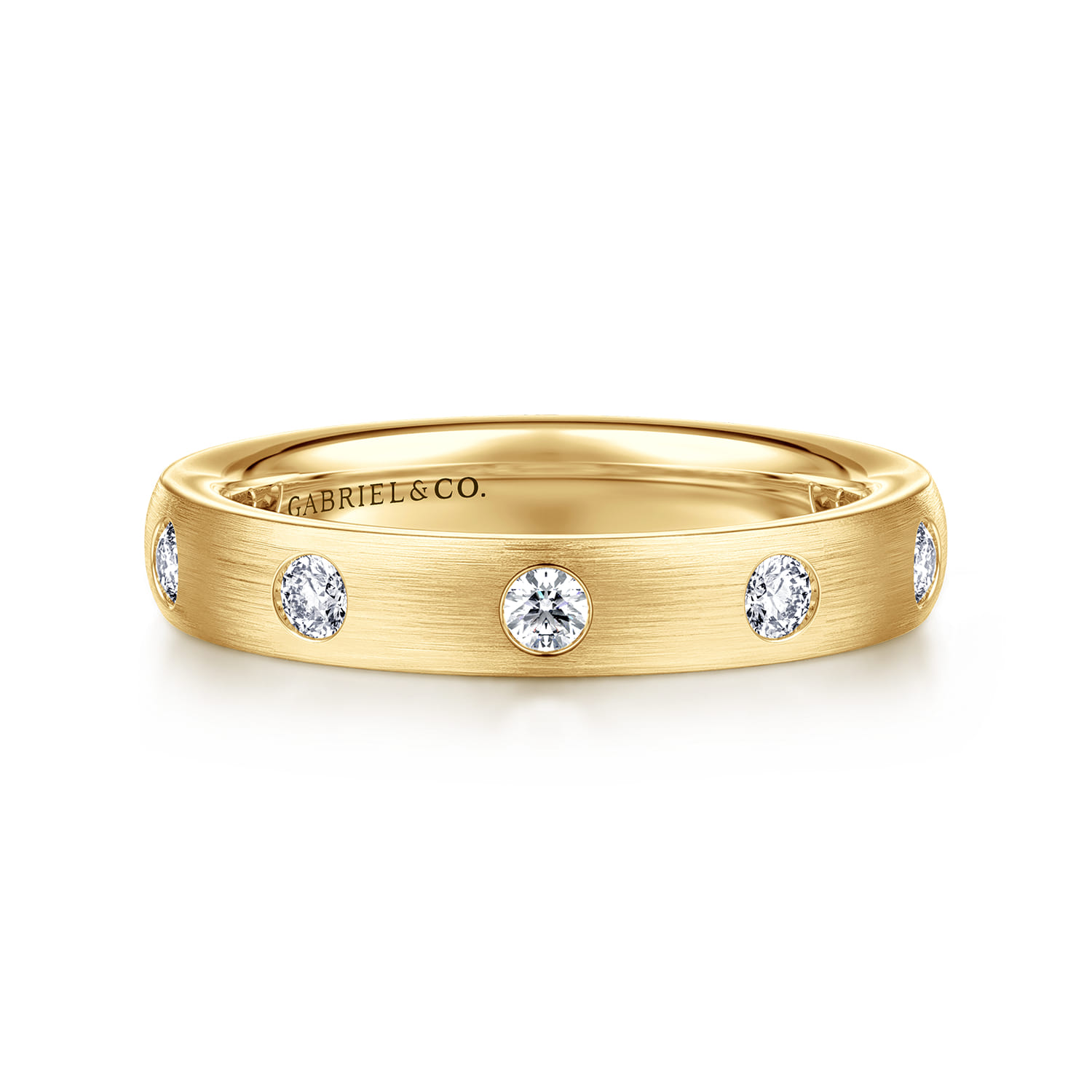 Flush Set 7 Stone Diamond Anniversary Band
