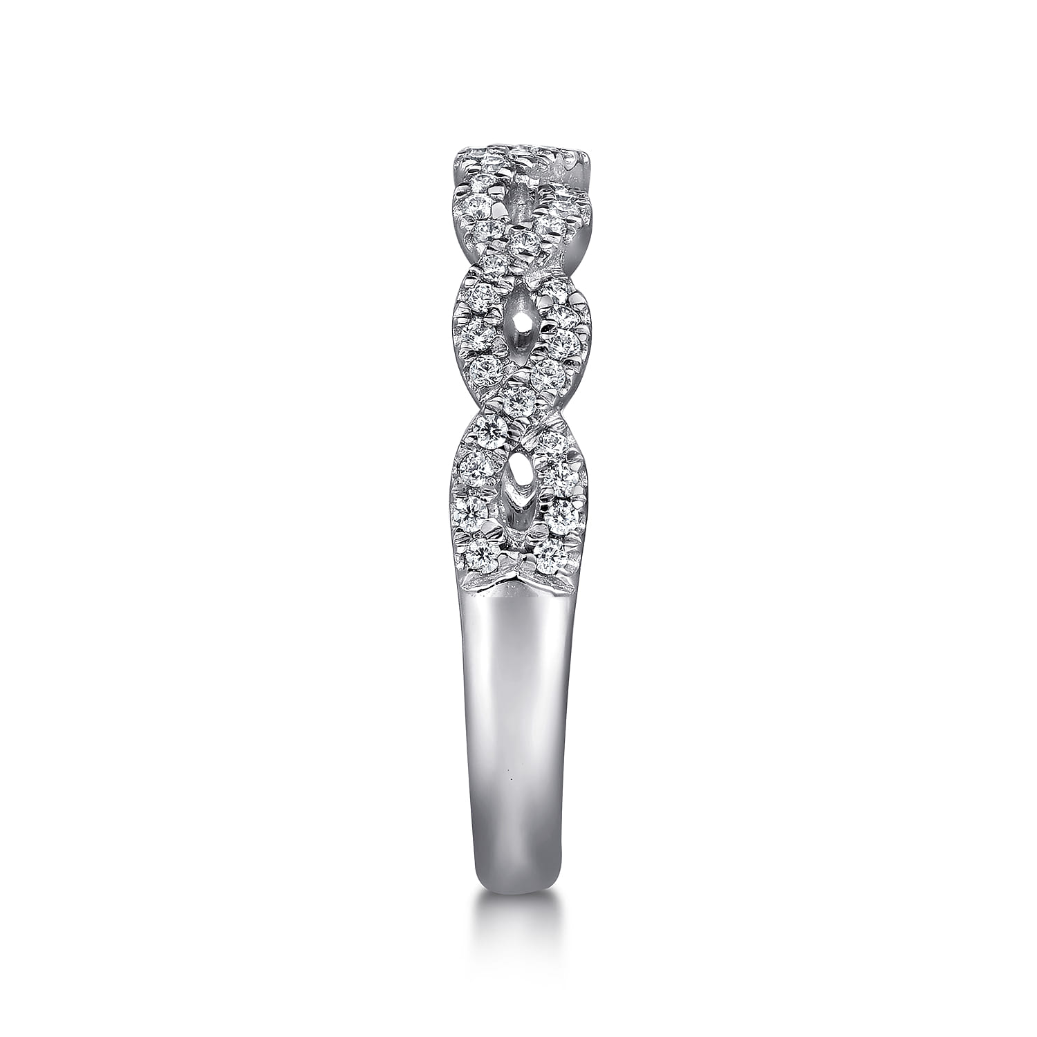 Twisted Diamond Anniversary Band in Platinum, photograph 4