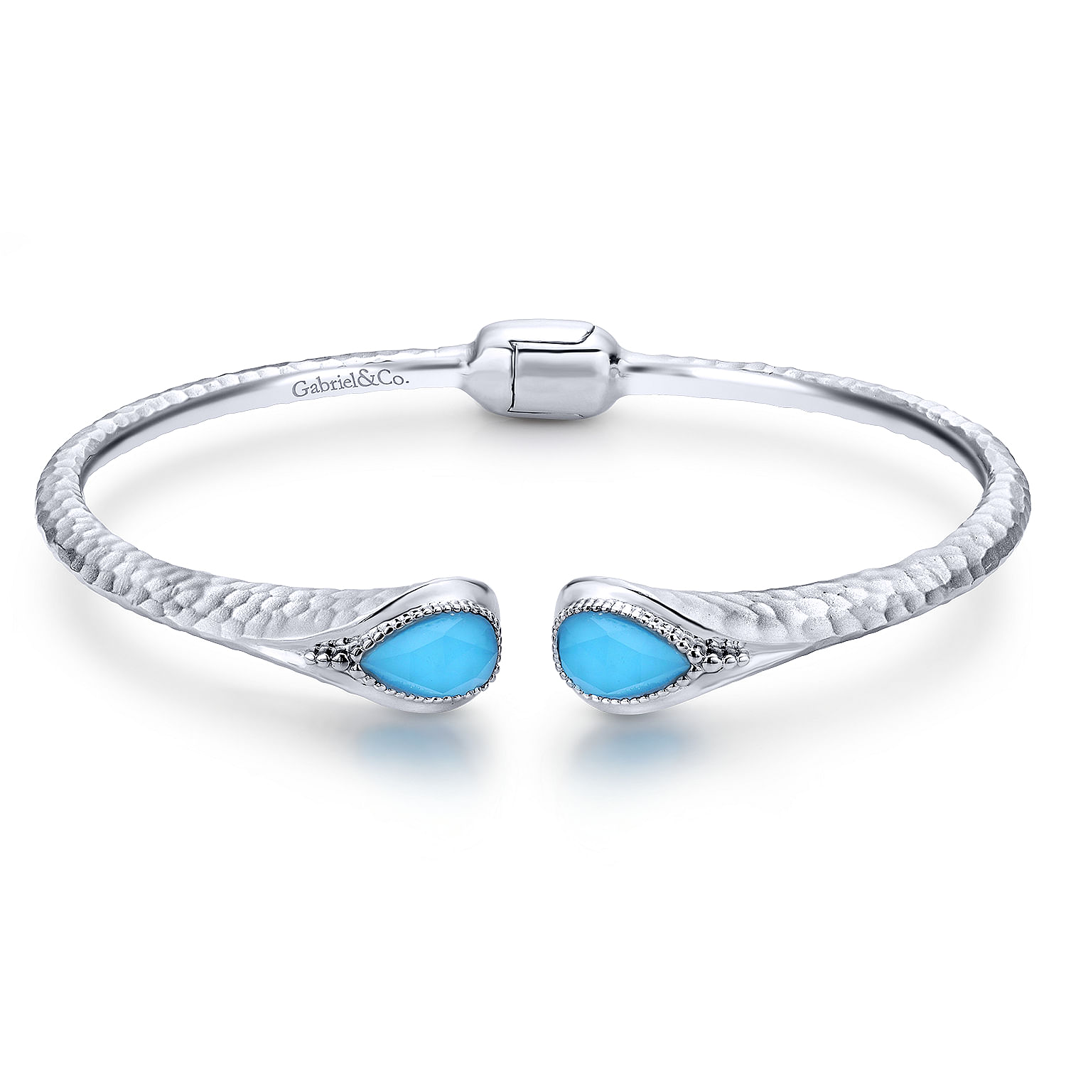 アクセサリー Sterling Silver Bangle / Turquoise Jay King DTR Sterling 925 Silver Turquoise Inlaid Bangle