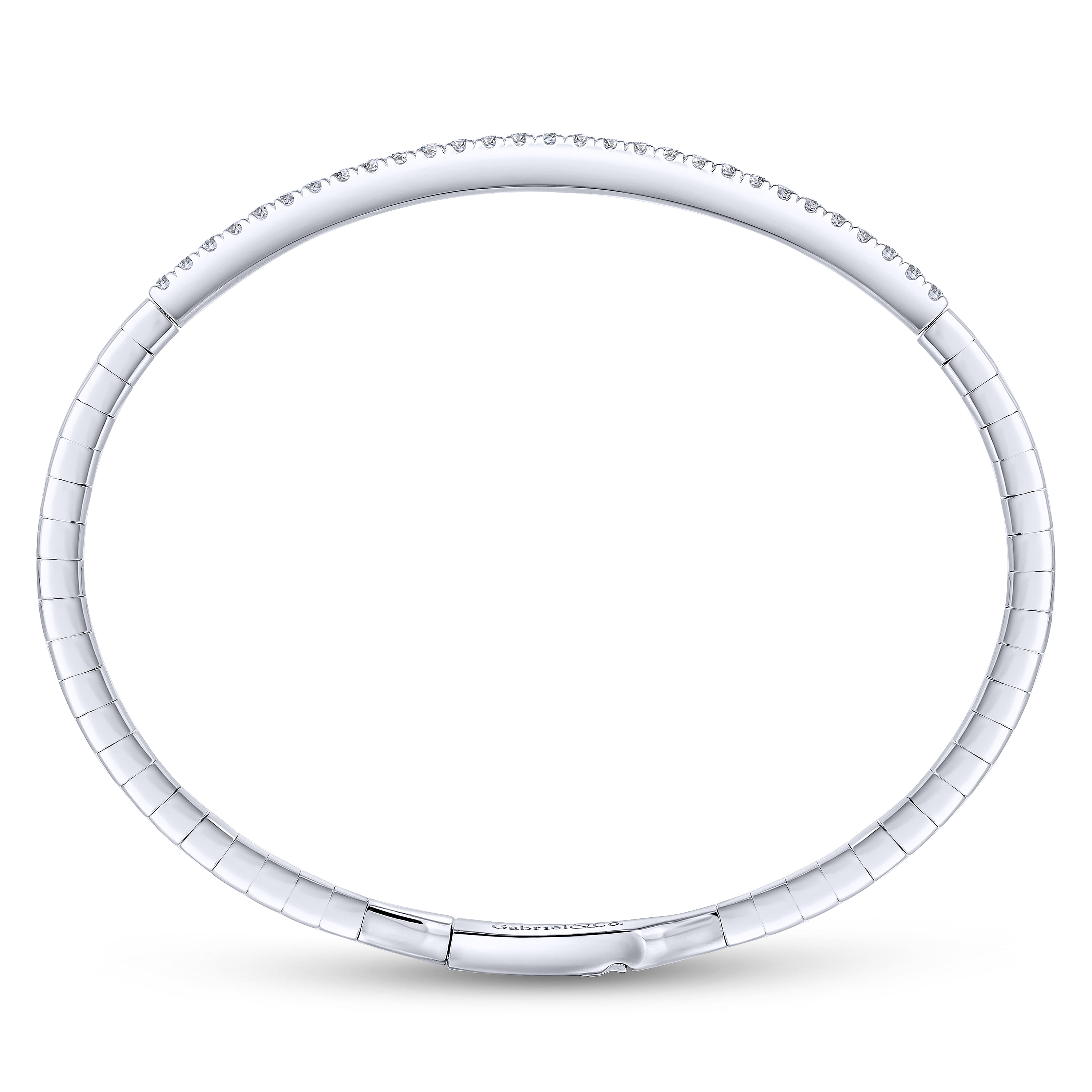 Diamond Bangle in 14K White Gold, photograph 3