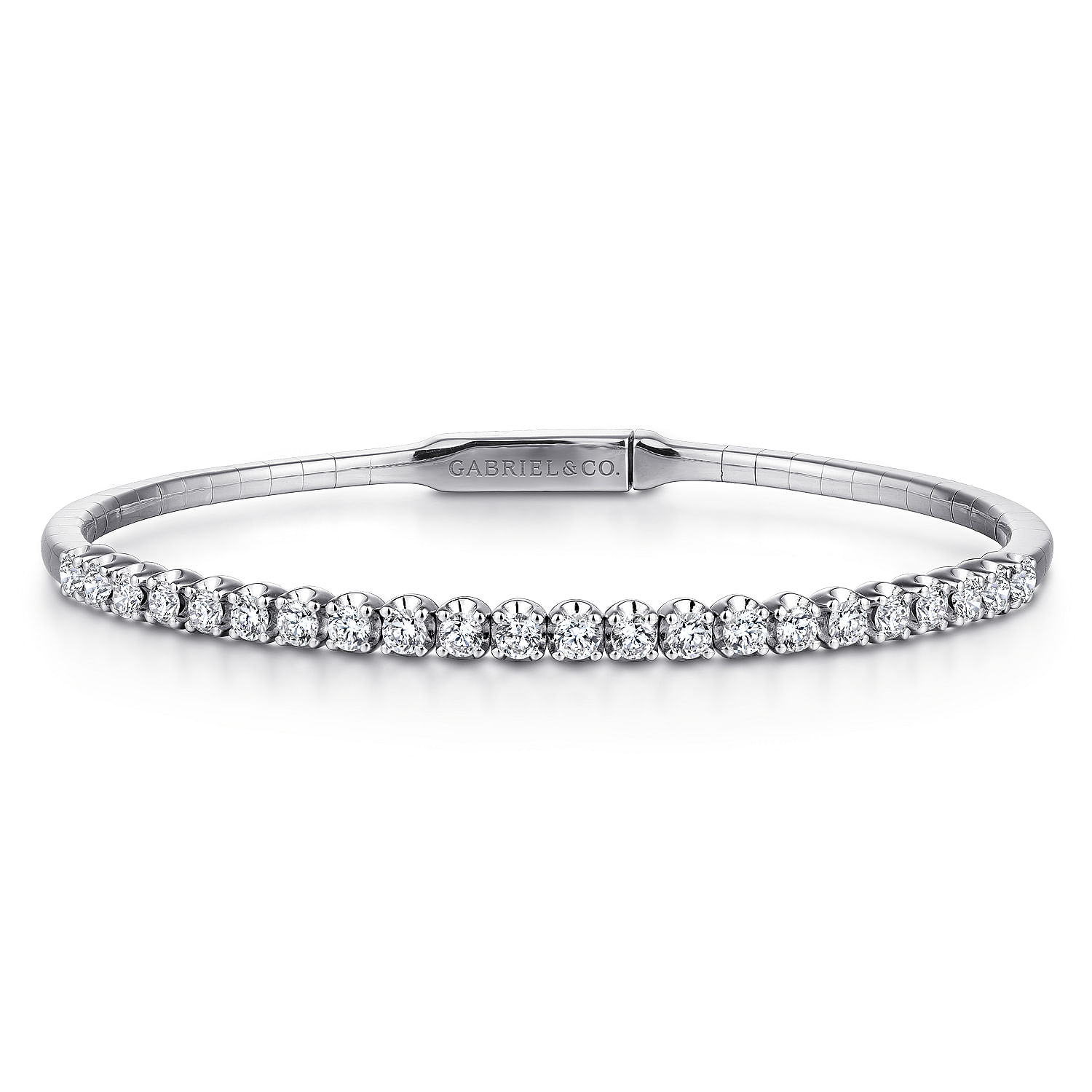 【Gaby】 cutlery bangle Split 14K Yellow Gold Diamond Spear Bangle @ $3750. Shop