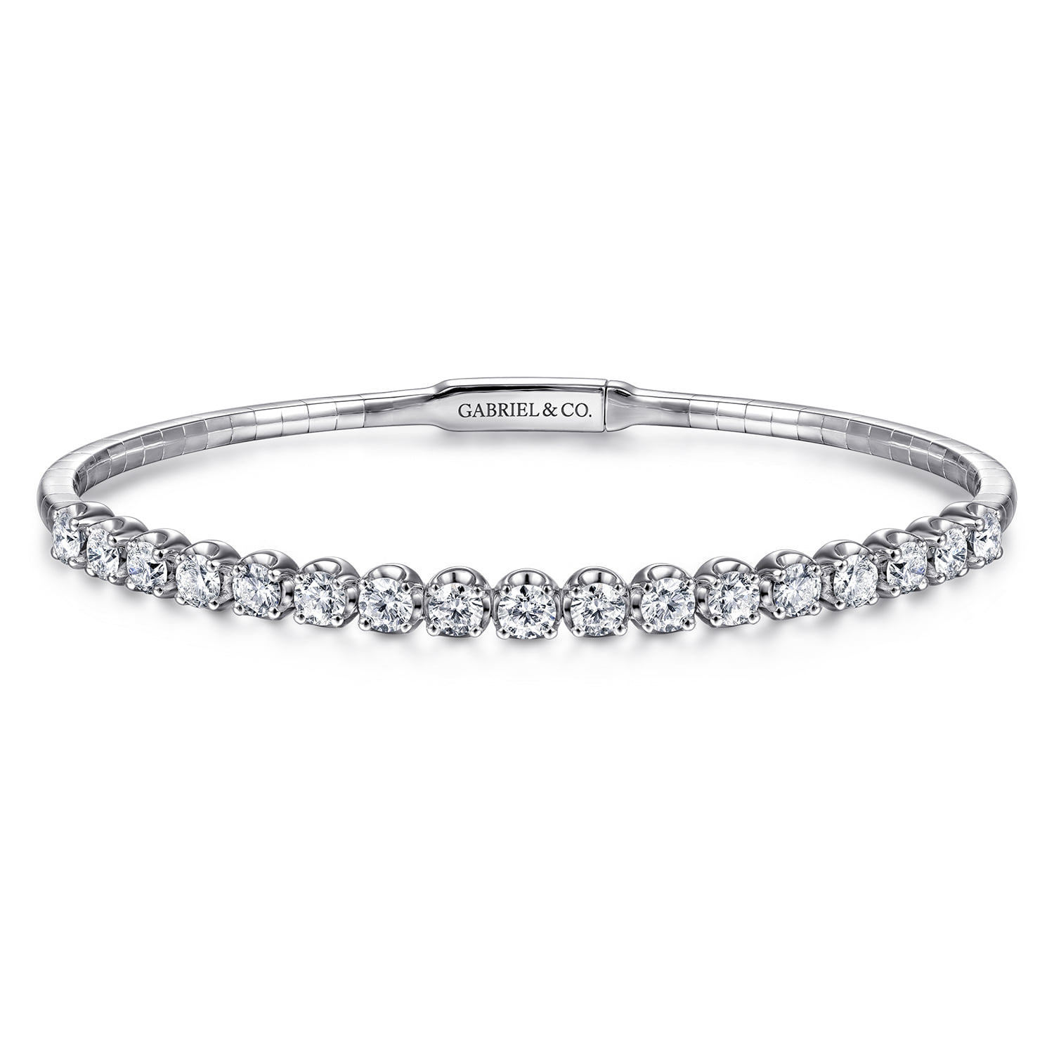 Diamond Closed Bangle Bracelet