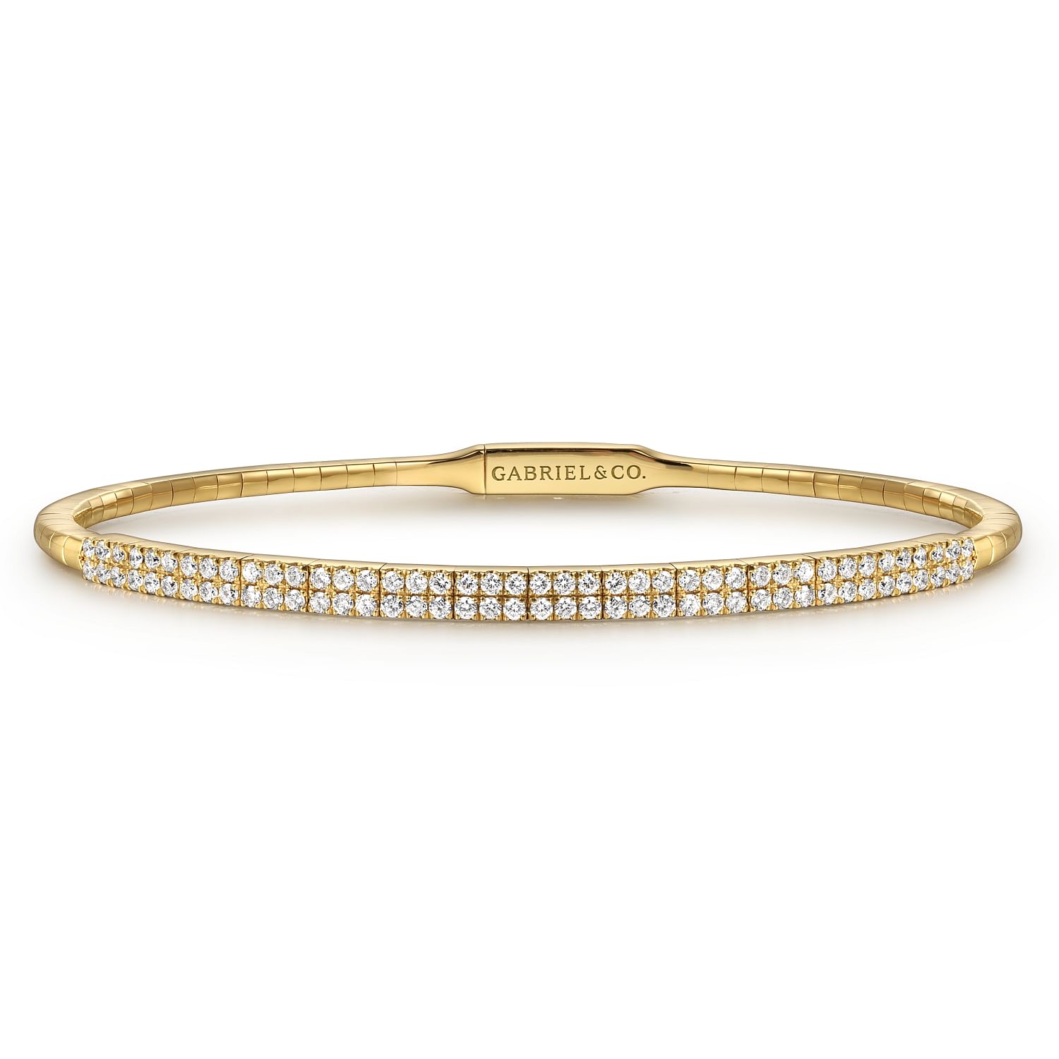 14K Yellow Gold Bujukan Diamond Bangle @ $6400. Shop