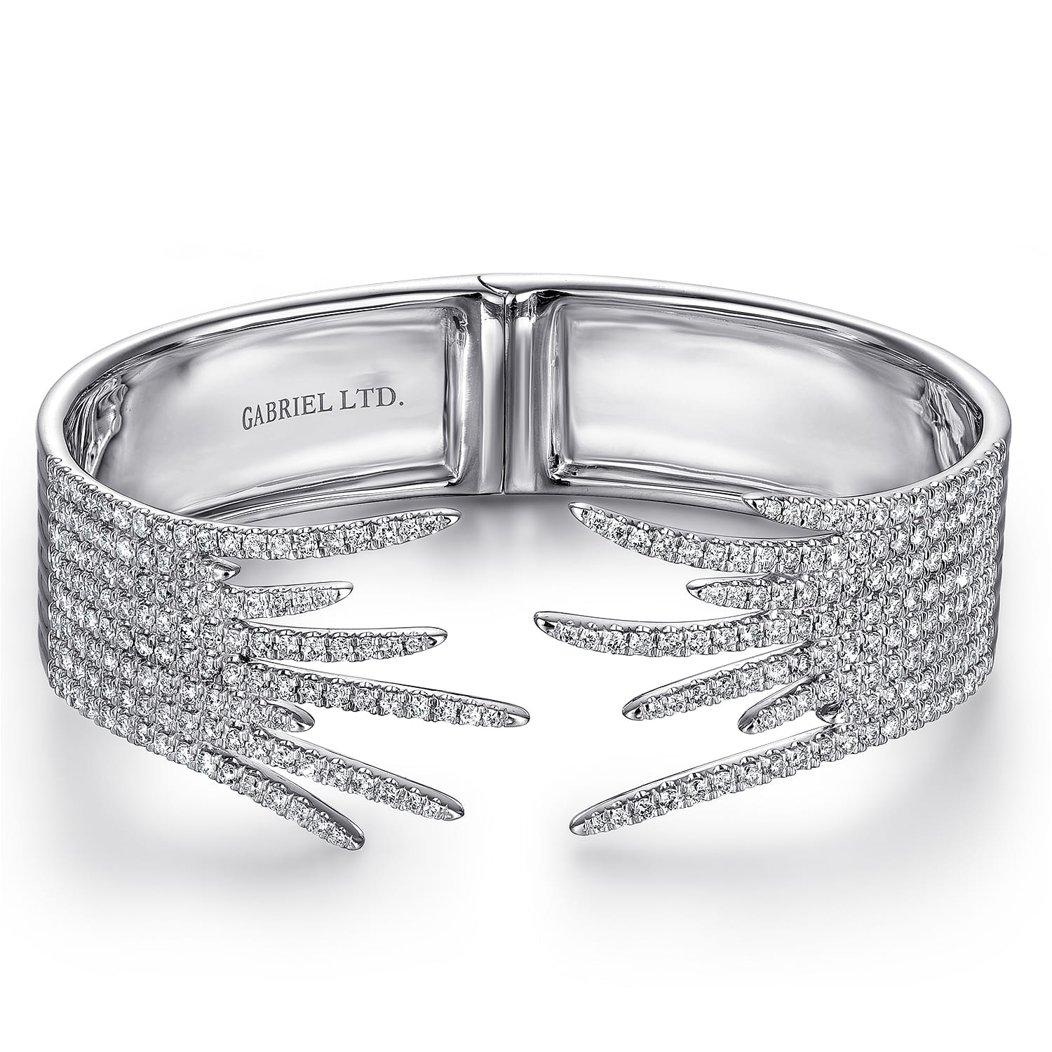 Split Fan Diamond Bangle