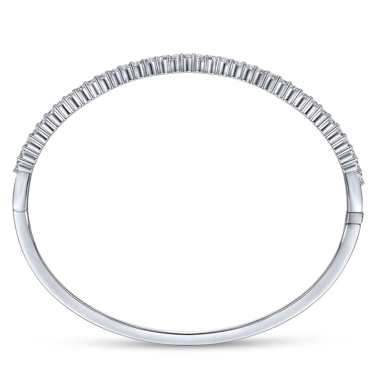 Diamond Bangle in 14K White Gold, photograph 3