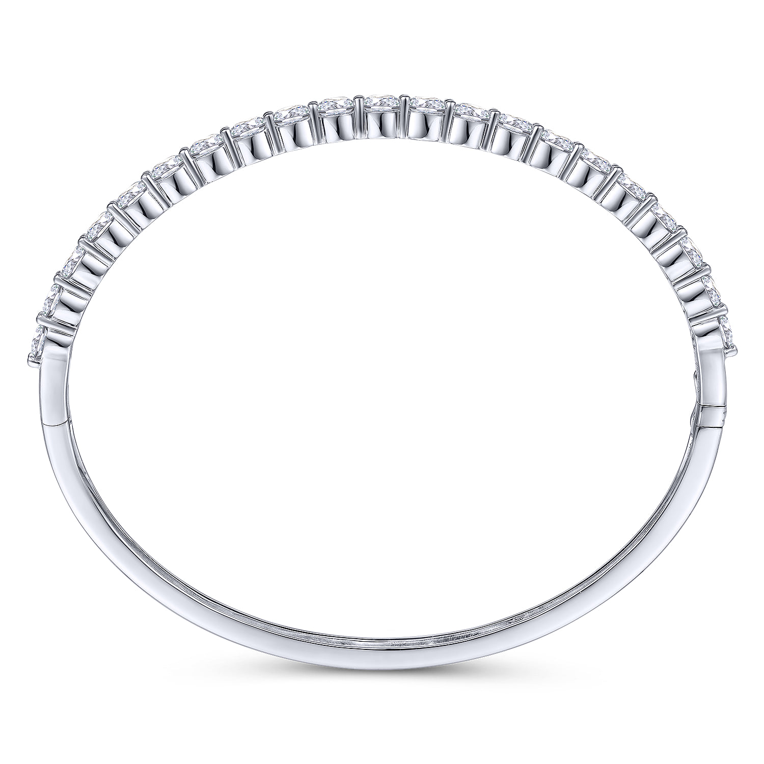 Diamond Bangle in 14K White Gold, photograph 3