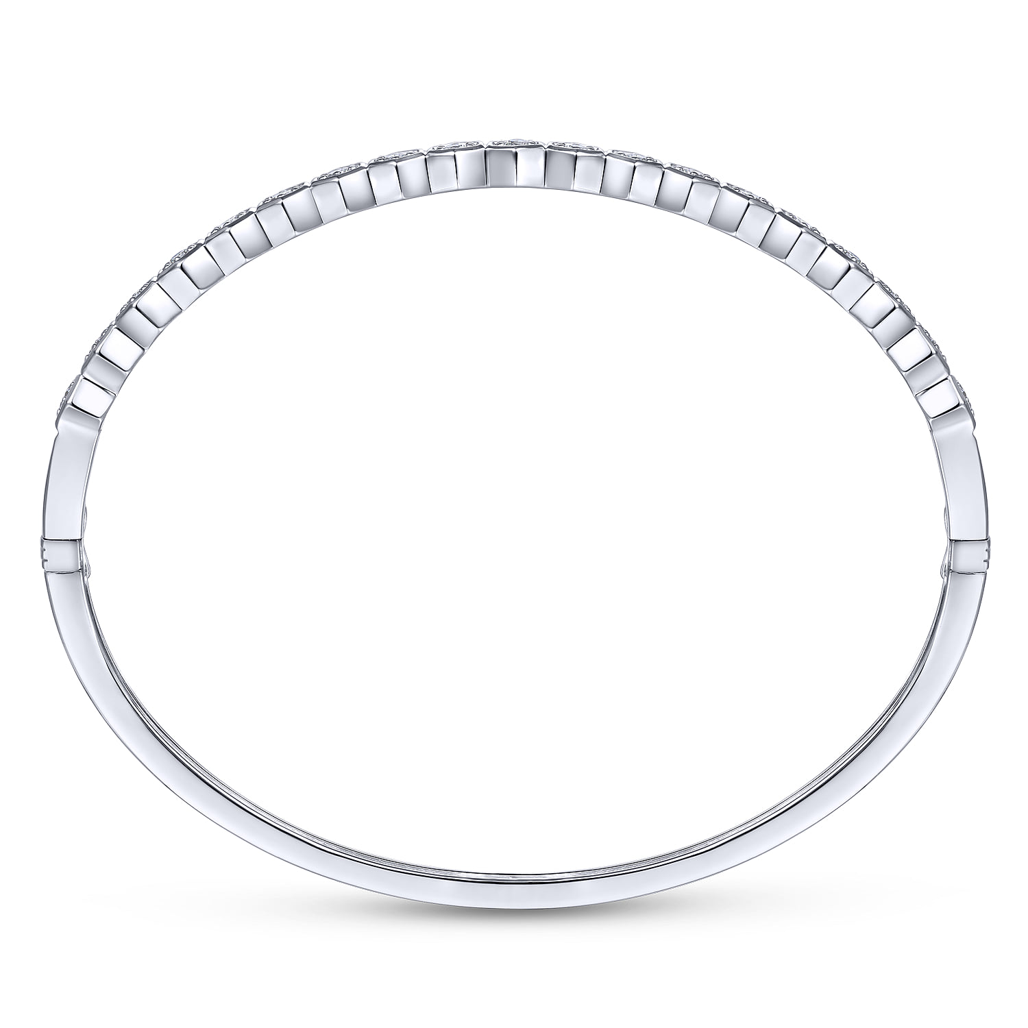 Diamond Bangle in 14K White Gold, photograph 3